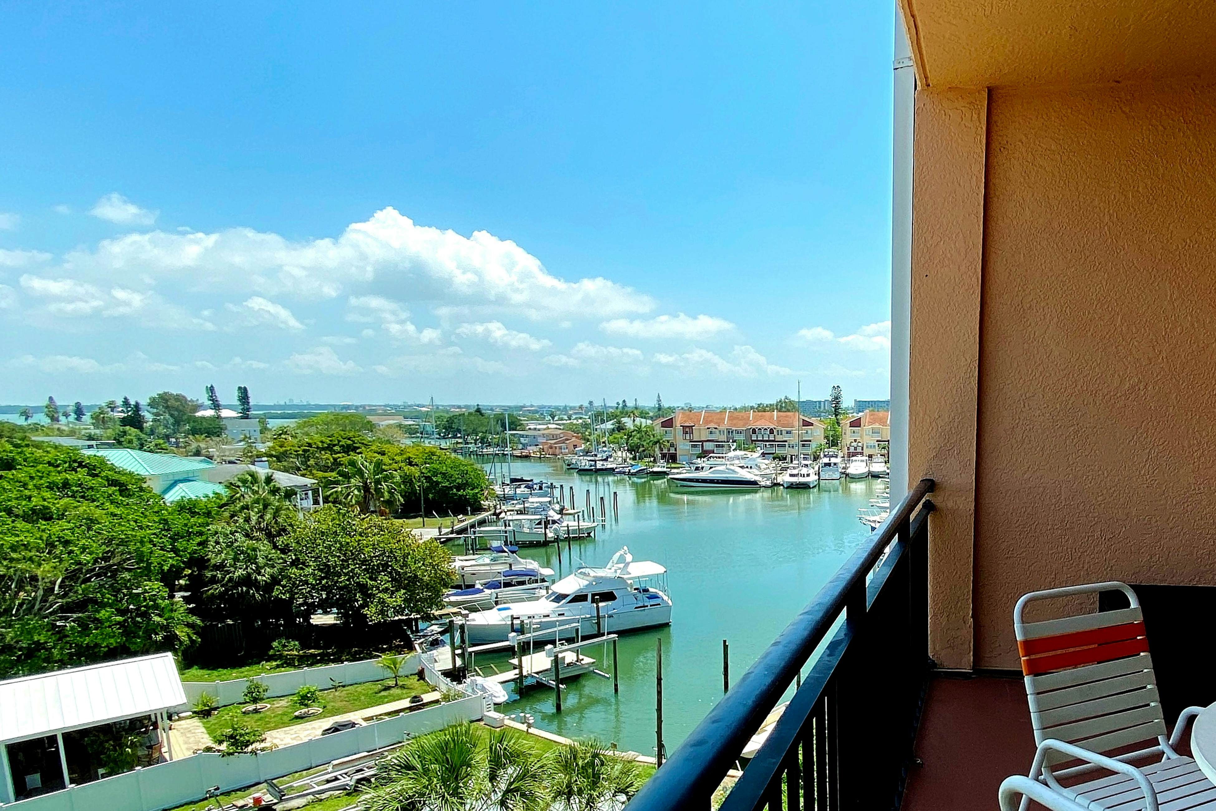 Intracoastal-view condo with pool, hot tub & marina access - walk to beach