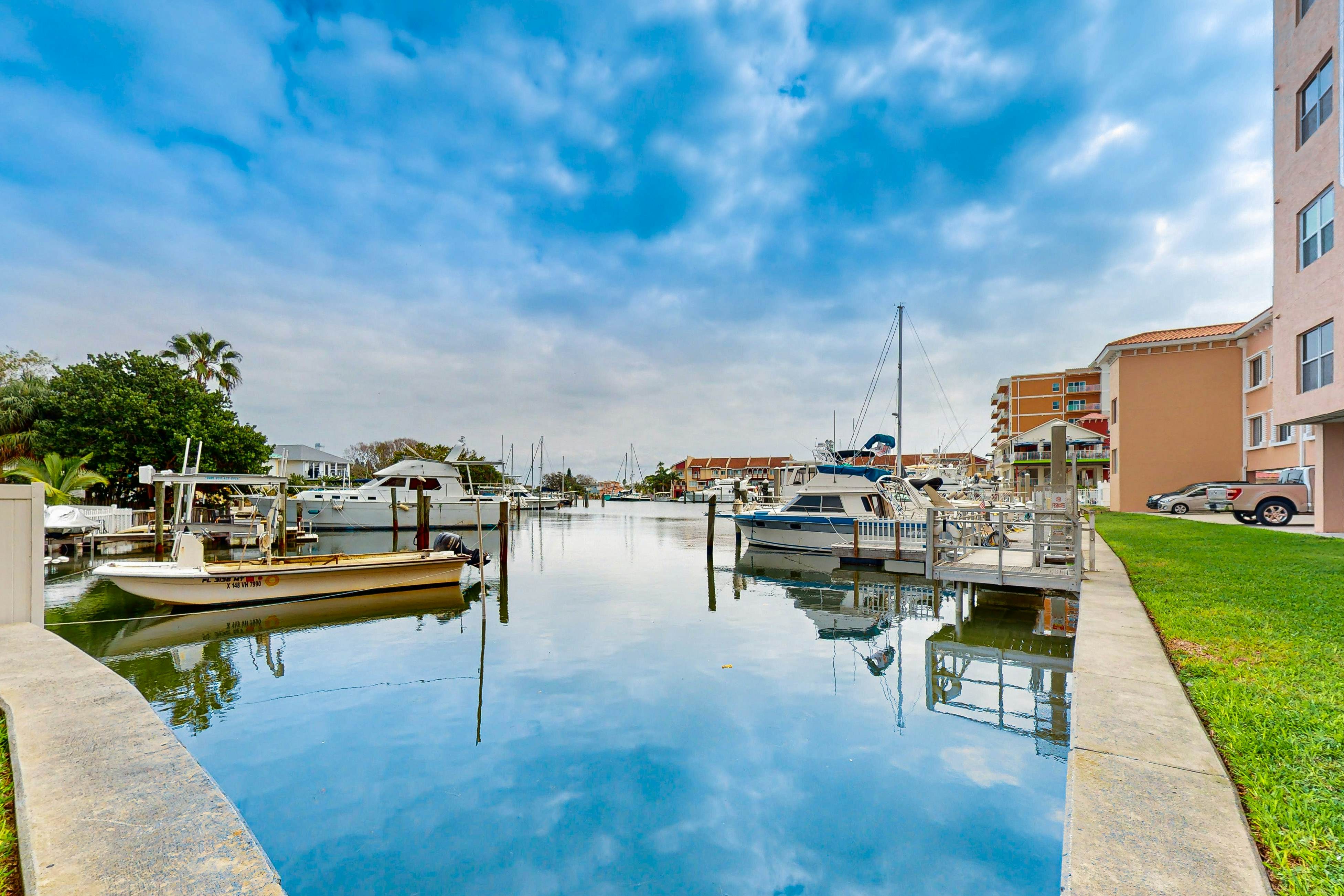 Intracoastal-view condo with pool, hot tub & marina access - walk to beach