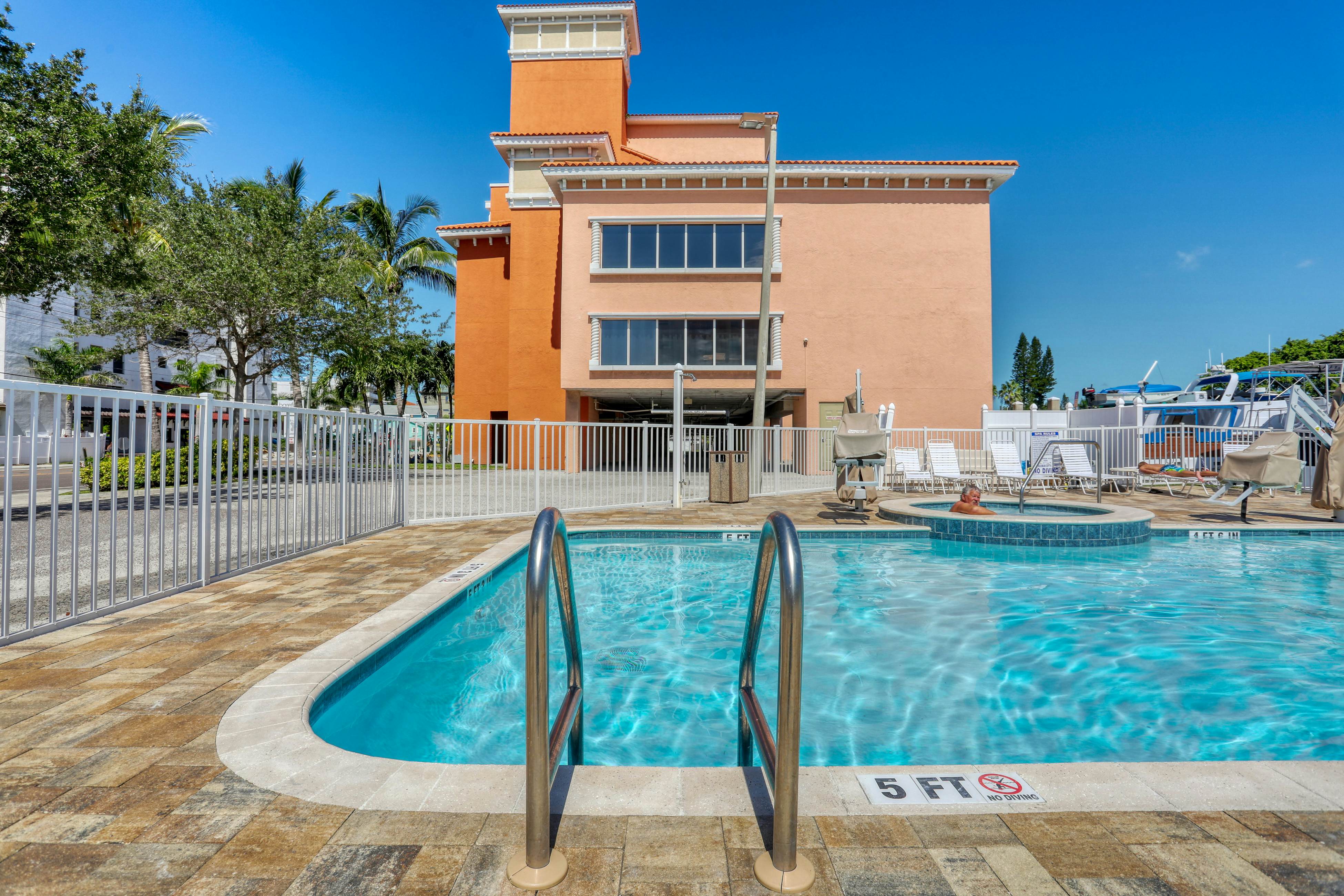 Intracoastal-view condo with pool, hot tub & marina access - walk to beach