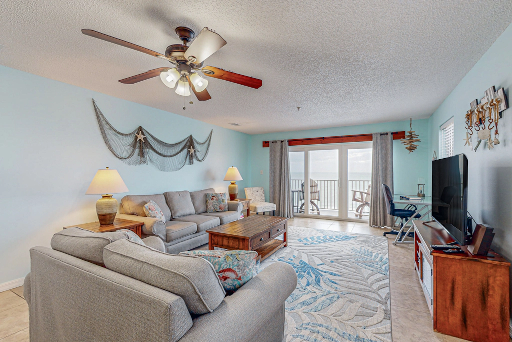 Upscale beachfront condo with dual balconies Gulf view pool hot tub and bocce