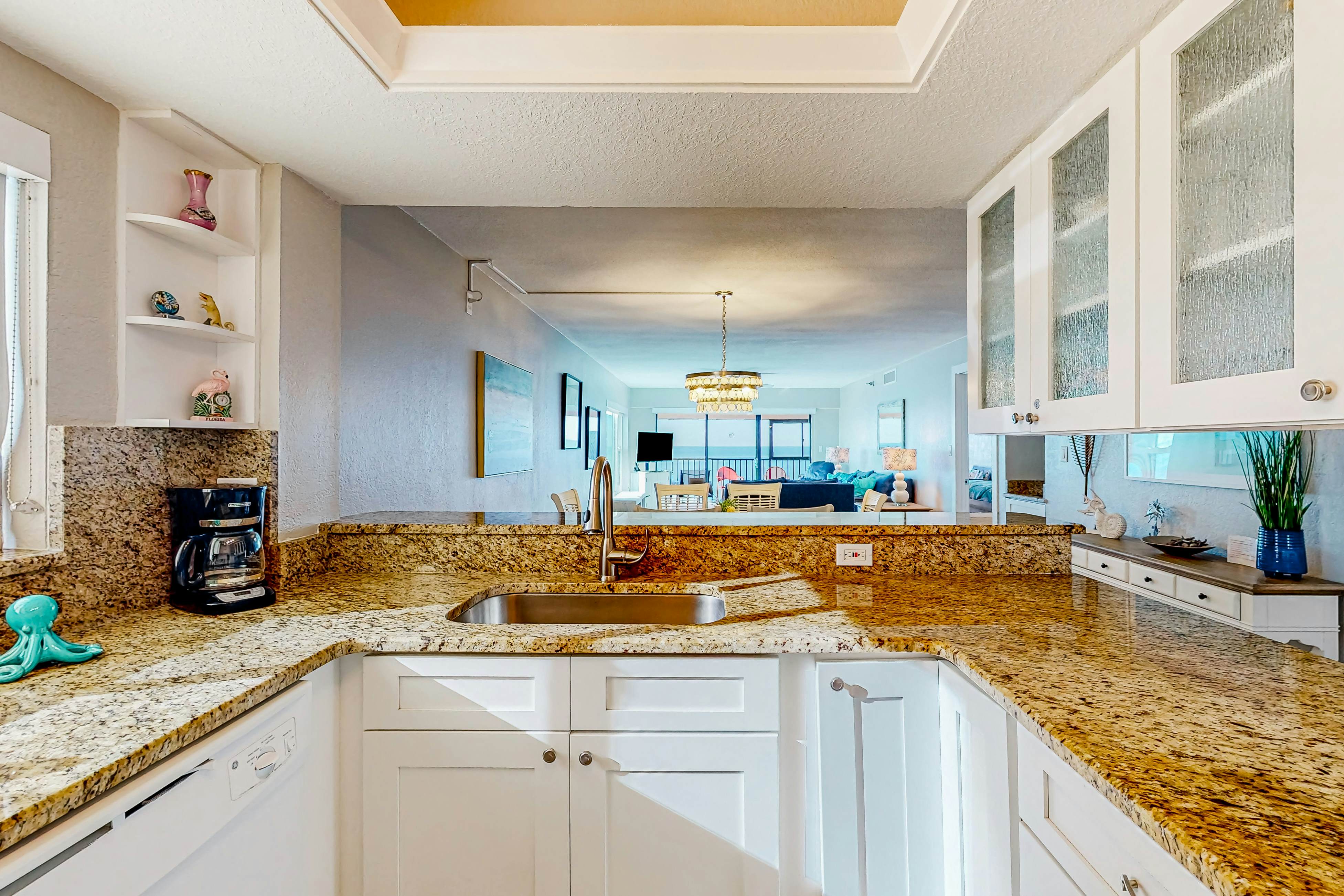 Renovated beachfront condo with pool, amazing Gulf views & washer/dryer