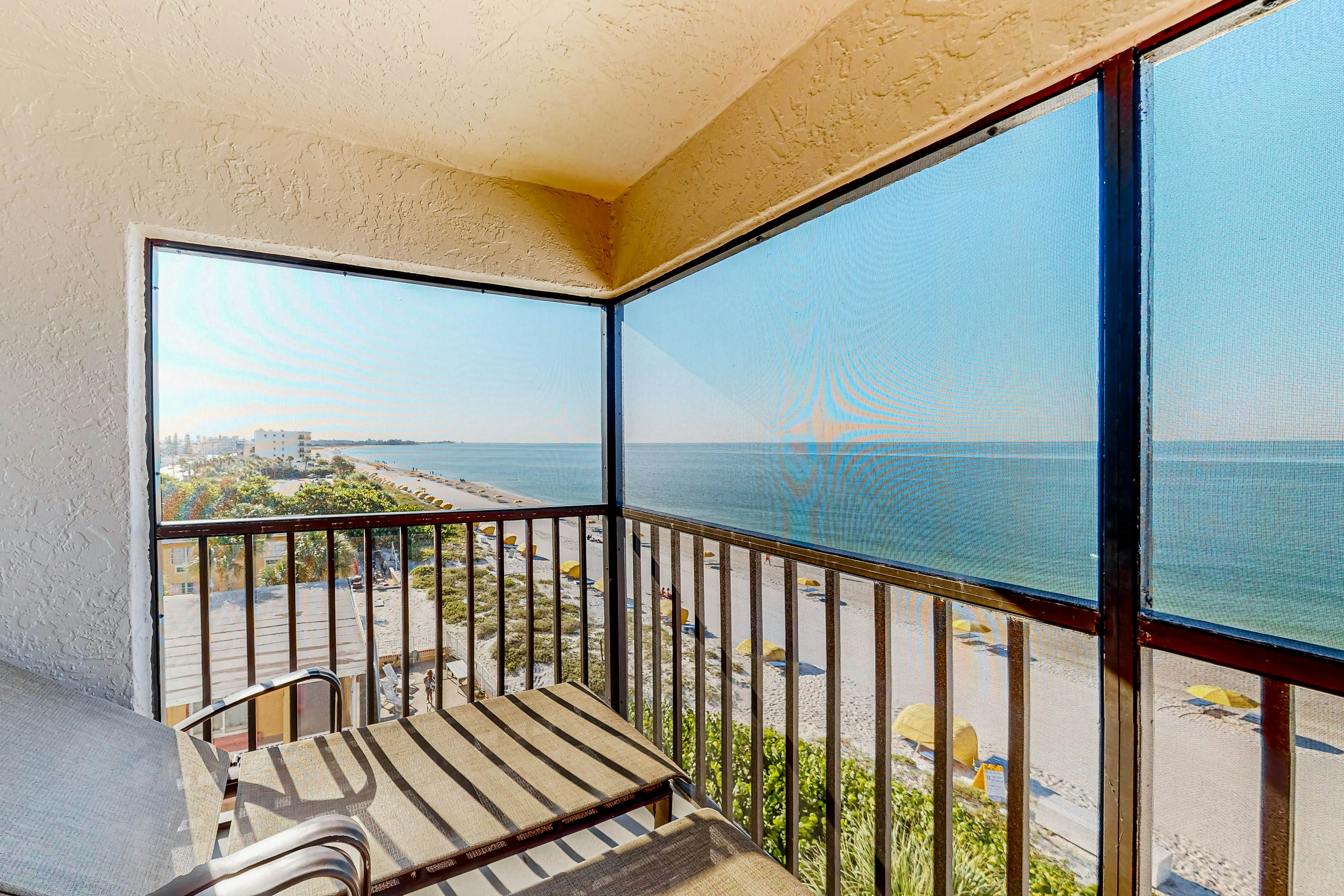 Renovated beachfront condo with pool, amazing Gulf views & washer/dryer