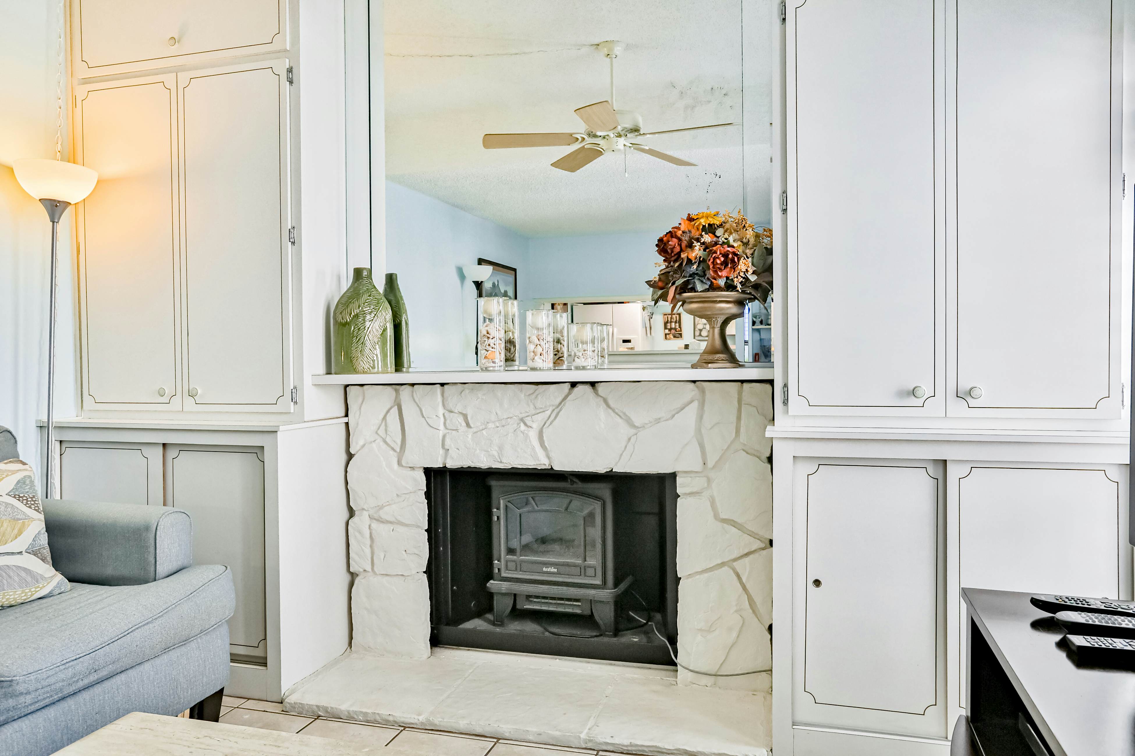 Water-view condo with balcony, pool & W/D - walk to beach