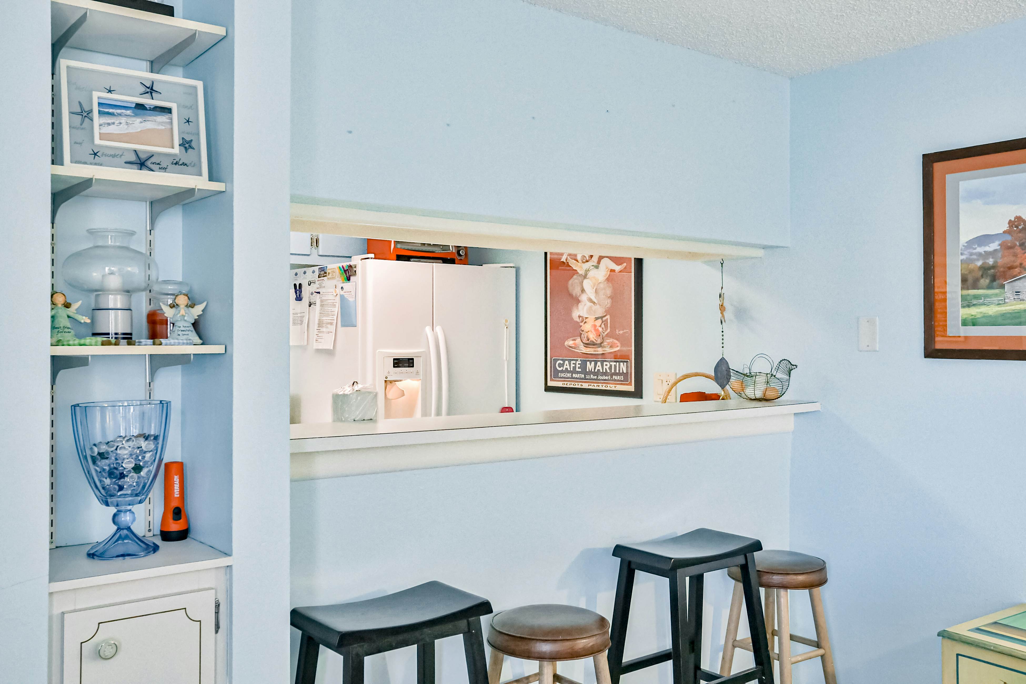 Water-view condo with balcony, pool & W/D - walk to beach