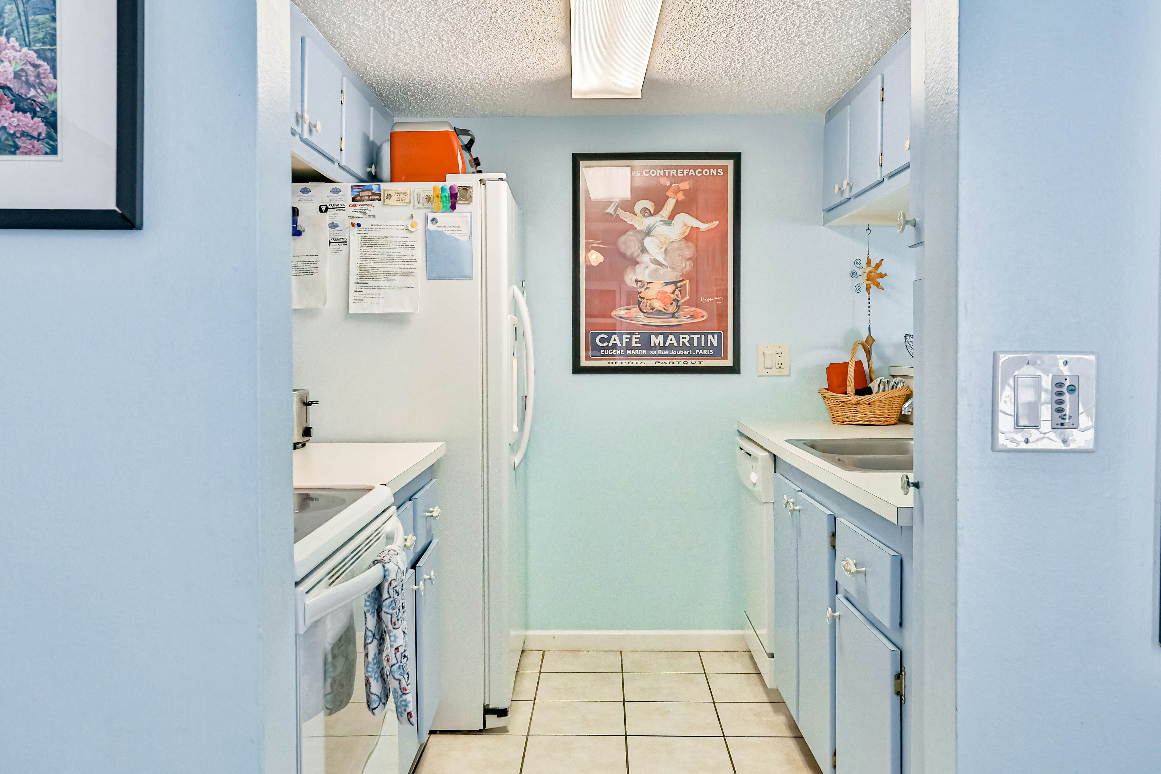 Water-view condo with balcony, pool & W/D - walk to beach