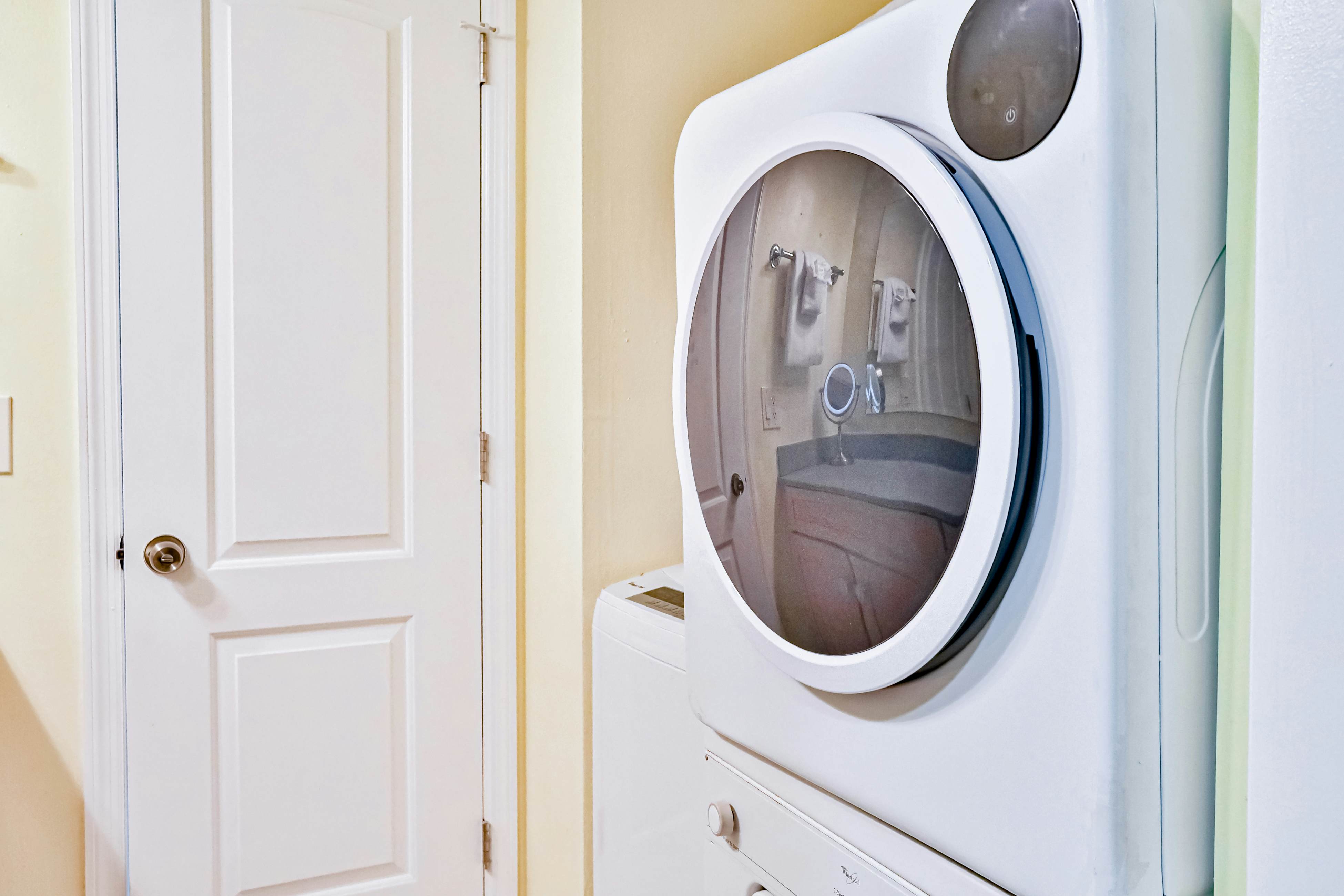 Water-view condo with balcony, pool & W/D - walk to beach