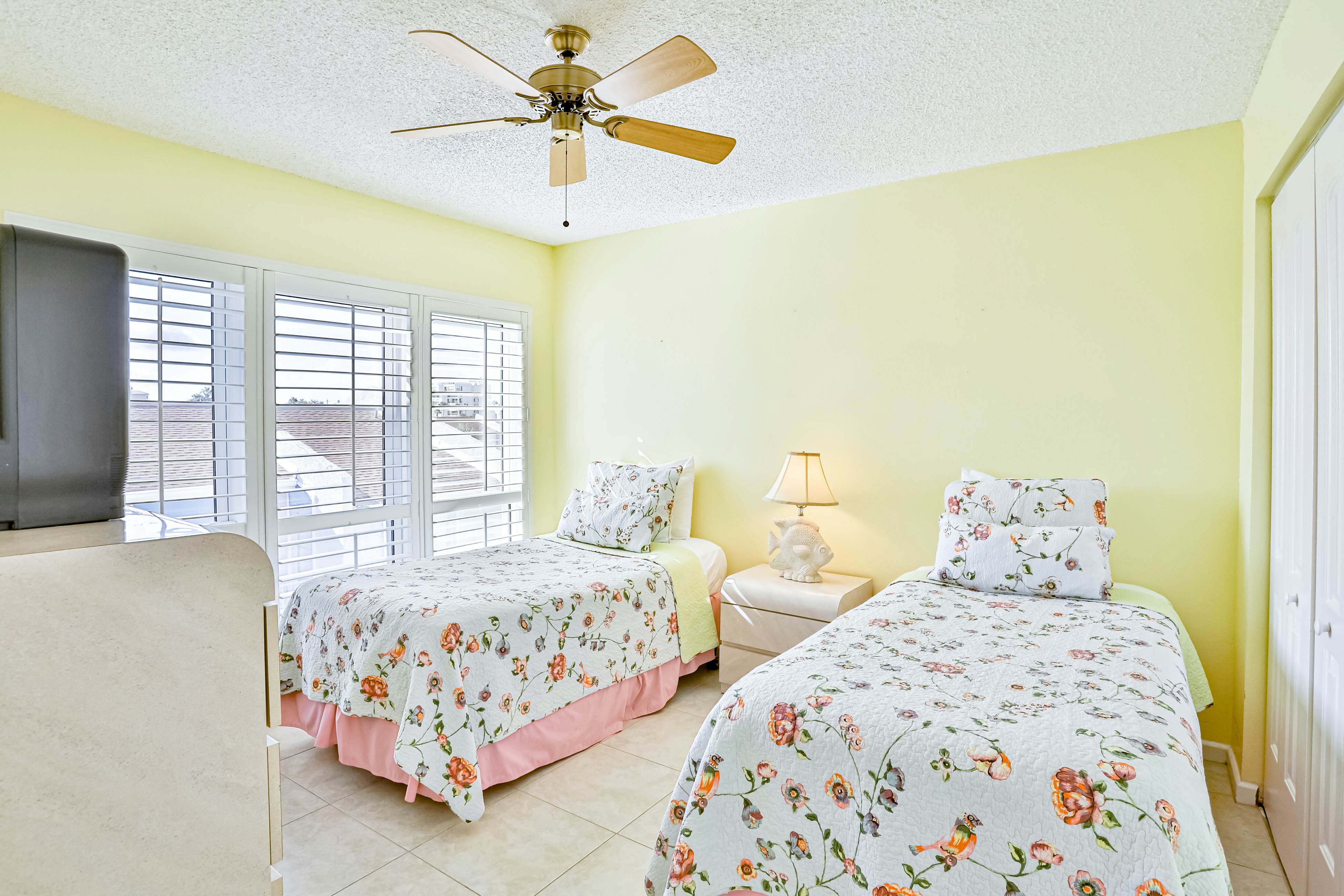 Water-view condo with balcony, pool & W/D - walk to beach