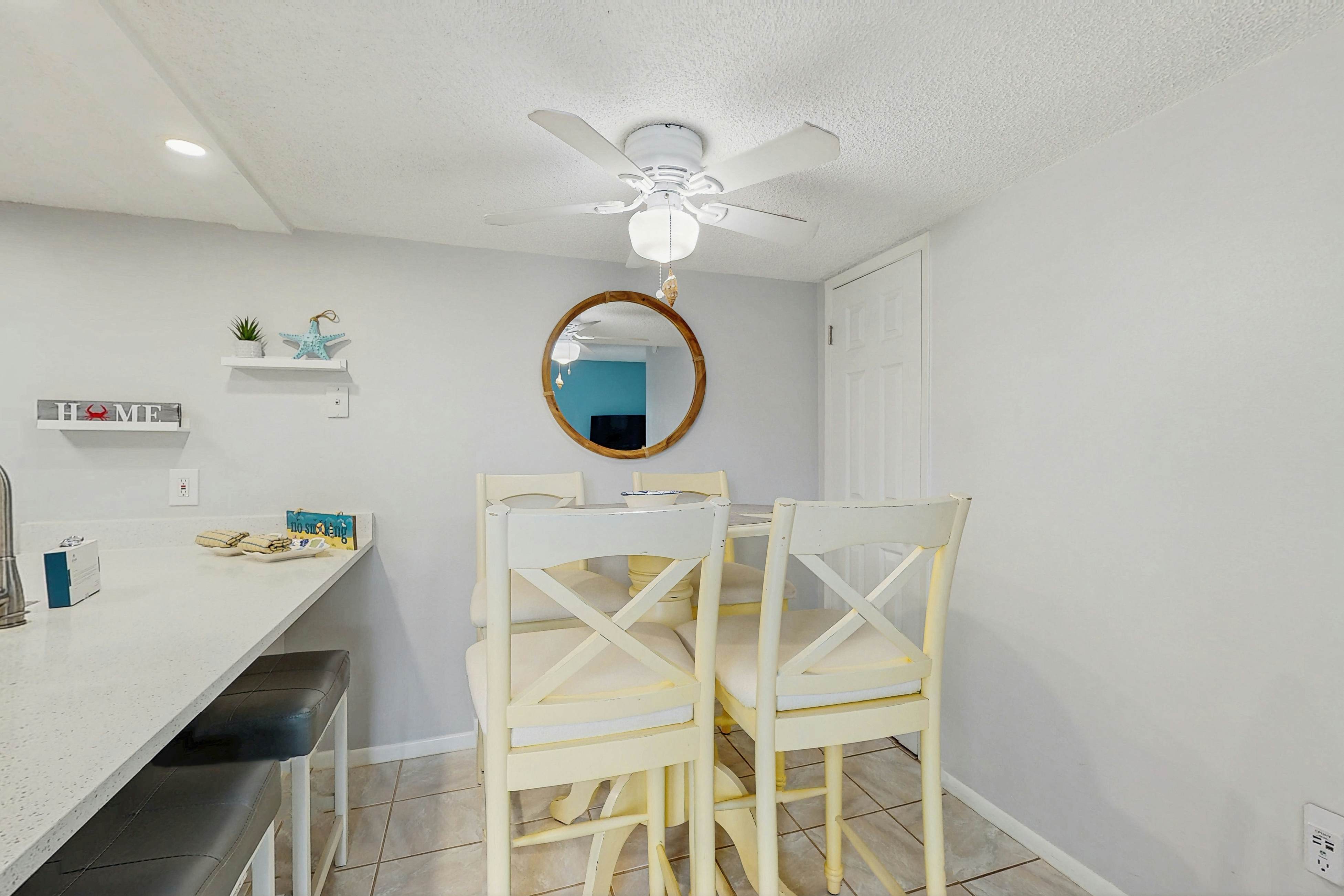 Water-view condo with balcony, grill, heated pool, hot tub, & sauna - walk to beach