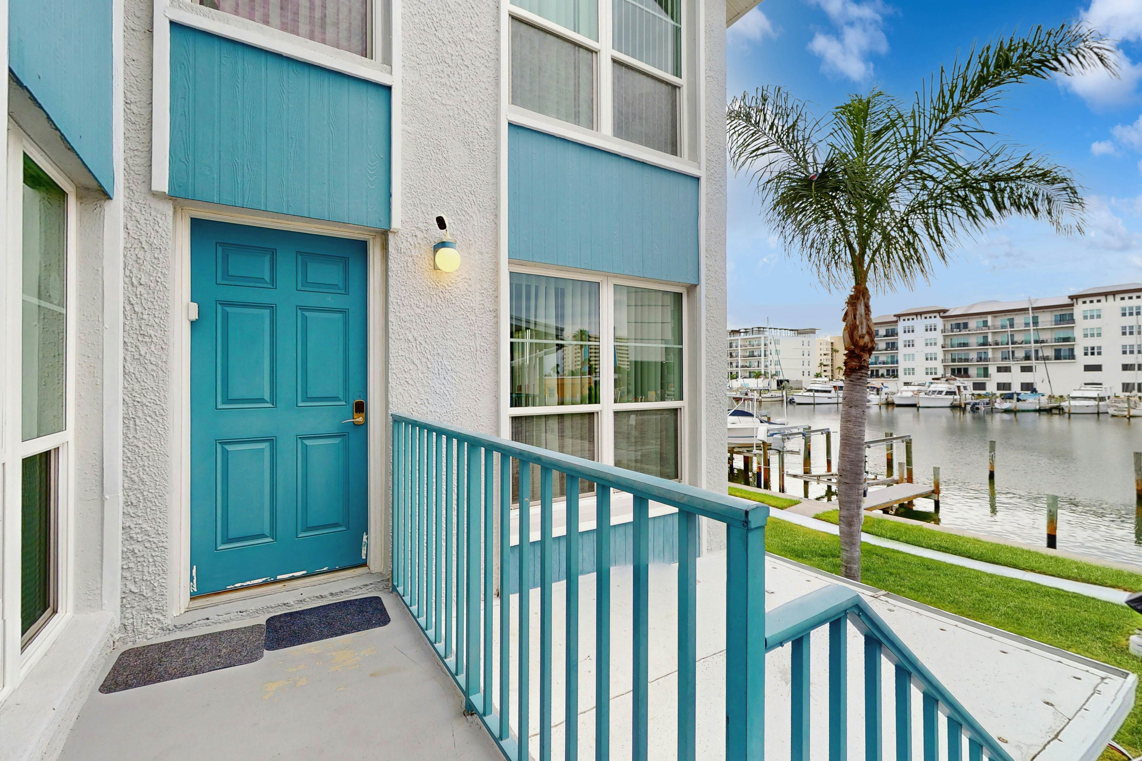 Water-view condo with balcony, grill, heated pool, hot tub, & sauna - walk to beach