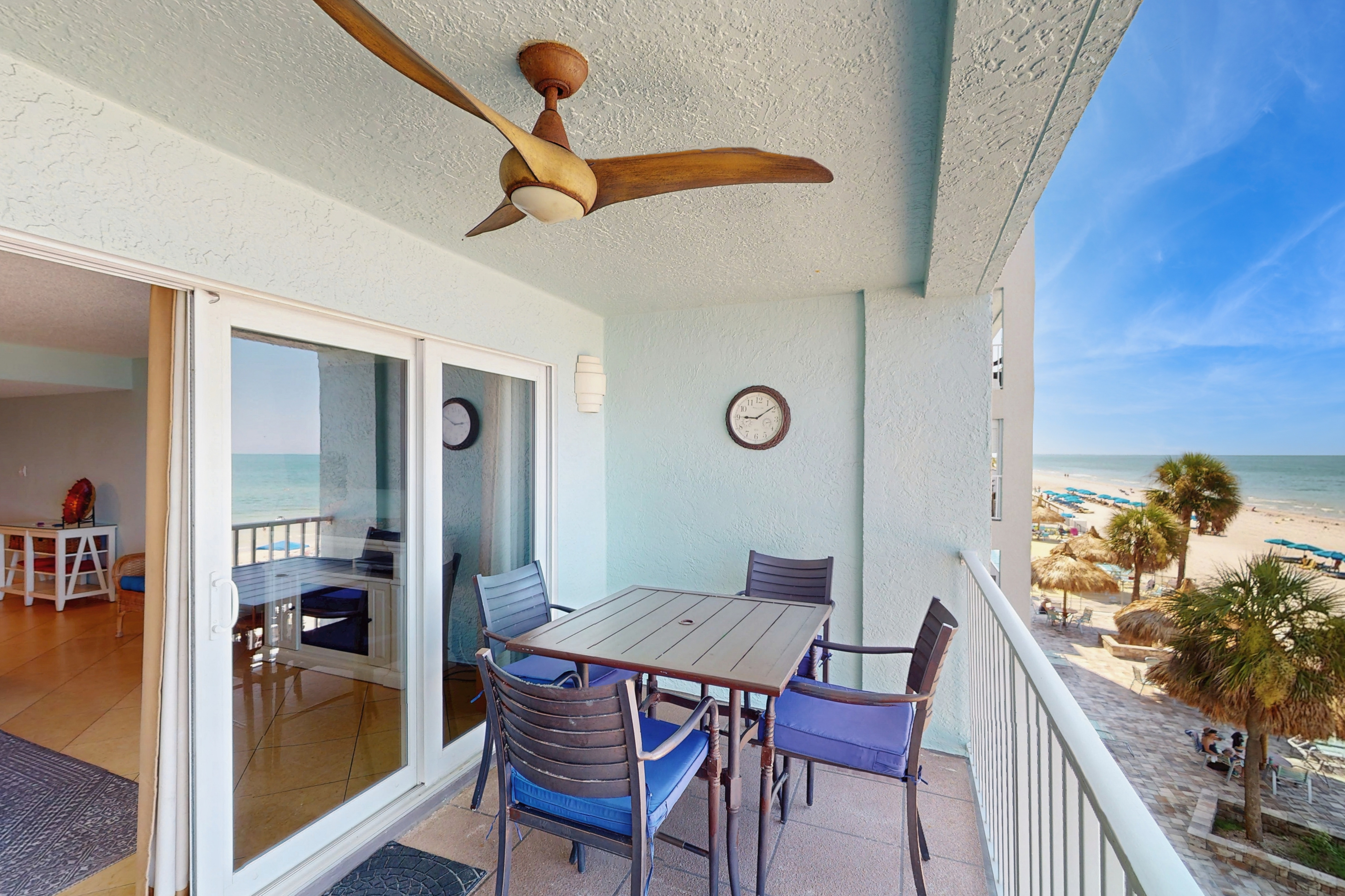 Oceanfront condo with heated pool hot tub and grills