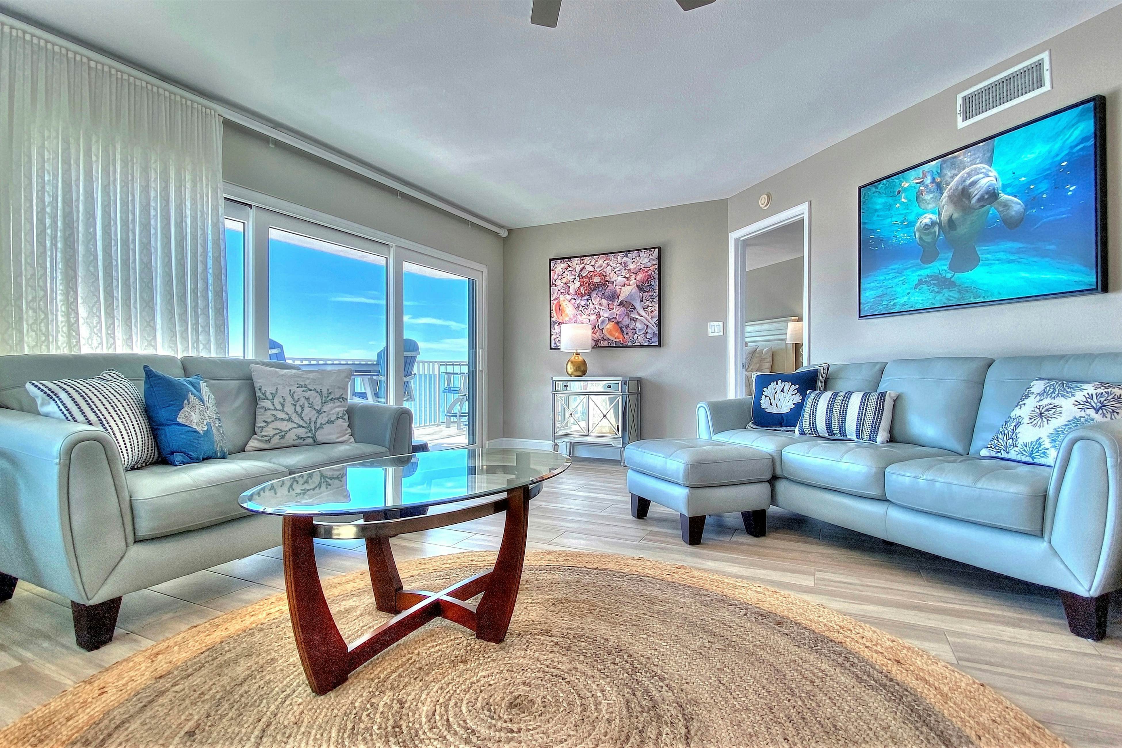4th floor beachfront condo with private balcony views heated pool BBQ and AC
