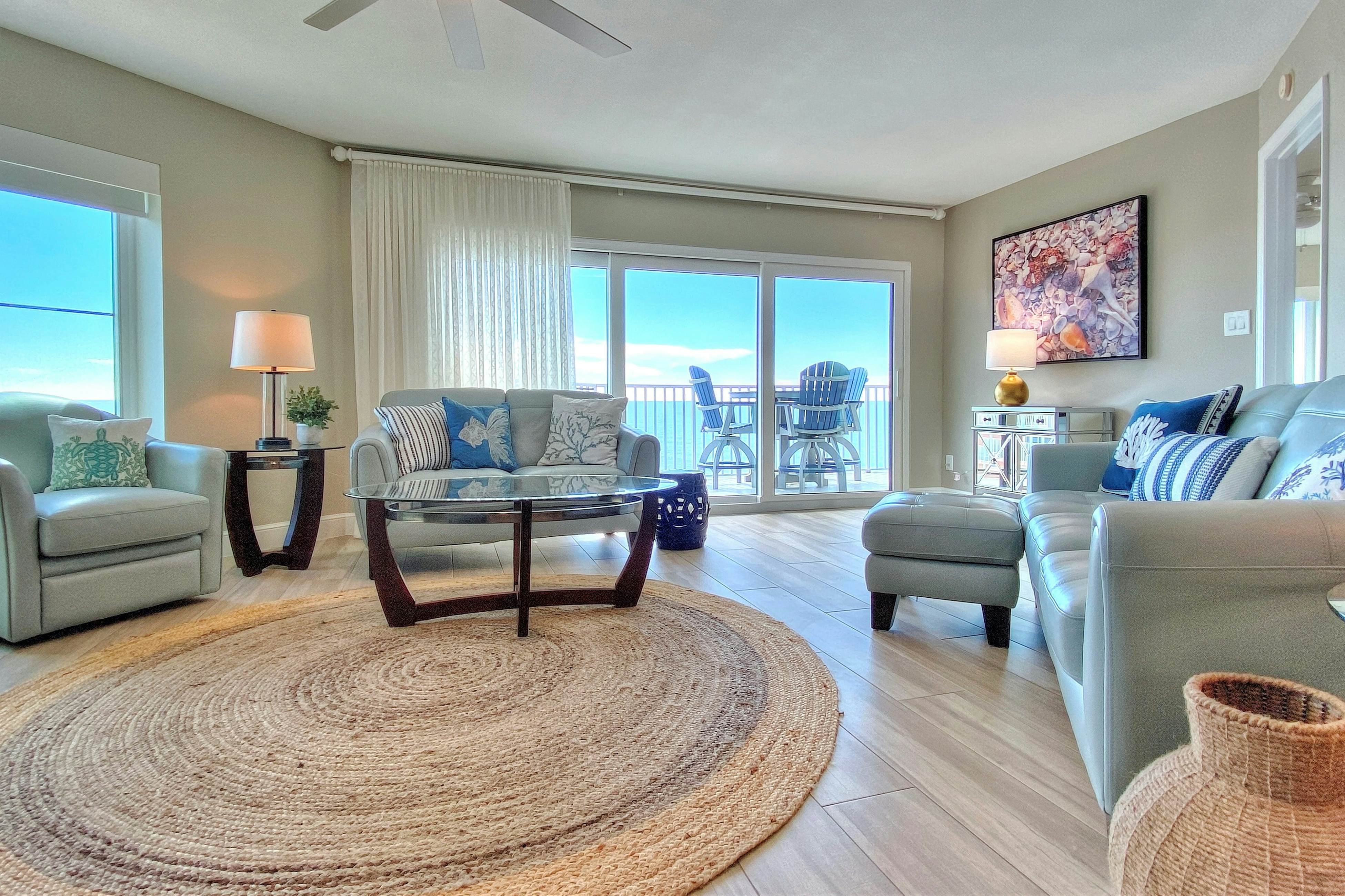 4th floor beachfront condo with private balcony views heated pool BBQ and AC