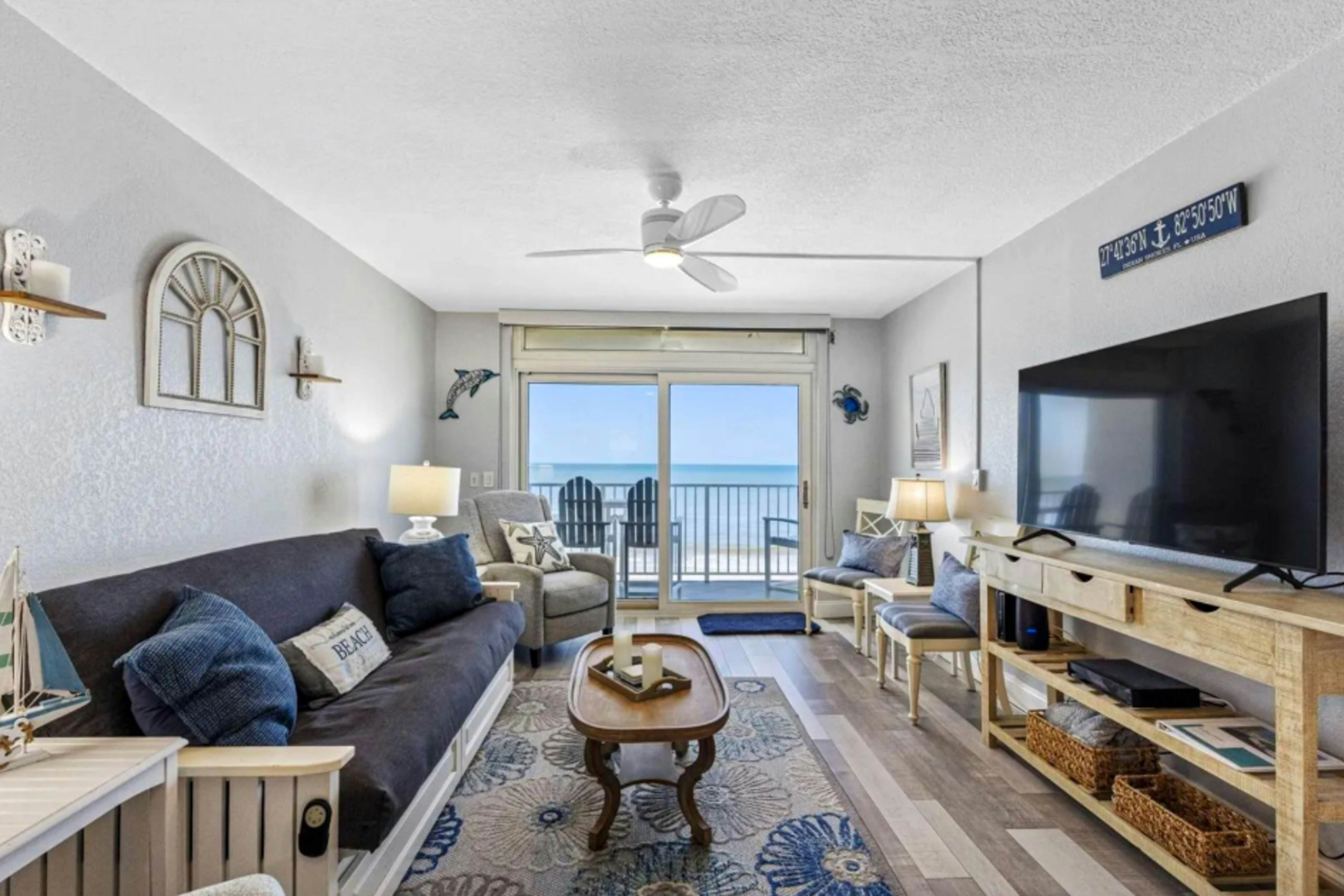 Modern and Gulf front direct beach access pool snowbird family and dog friendly