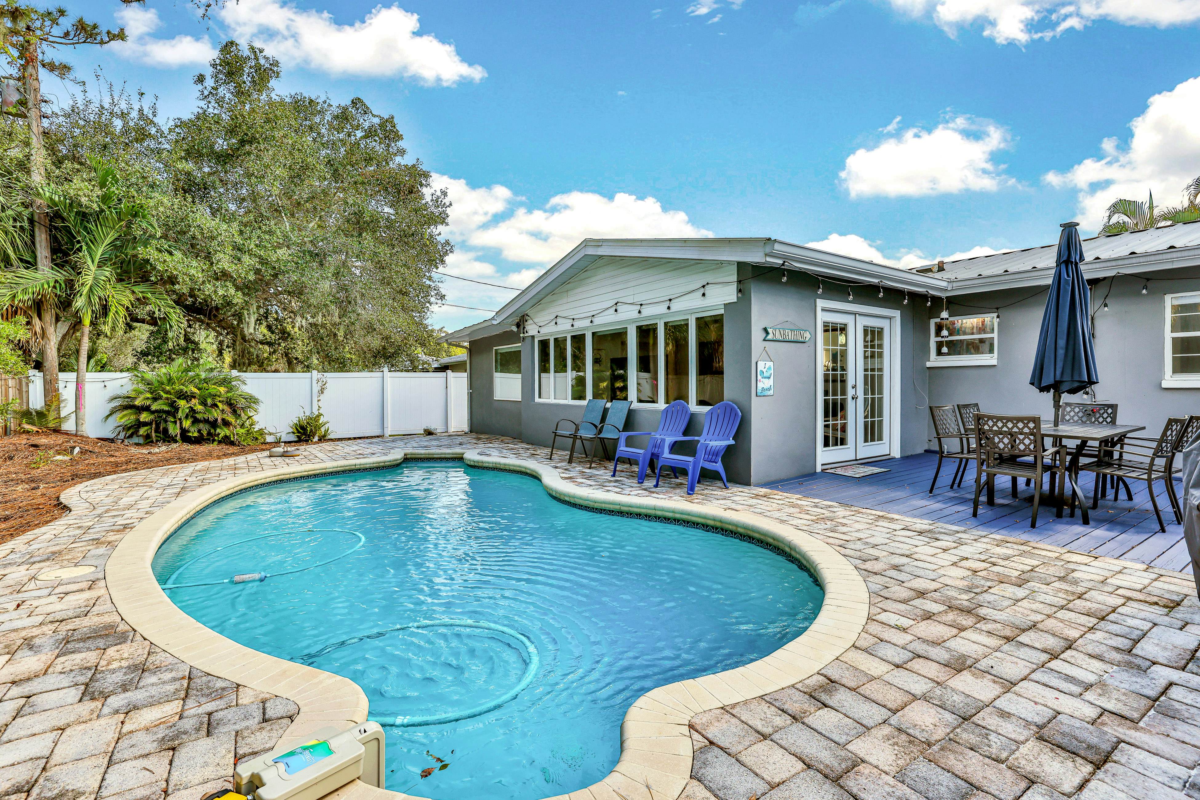 Dog-friendly Oasis with Private Pool, WiFi & Washer-Dryer - 5 Min to Beach