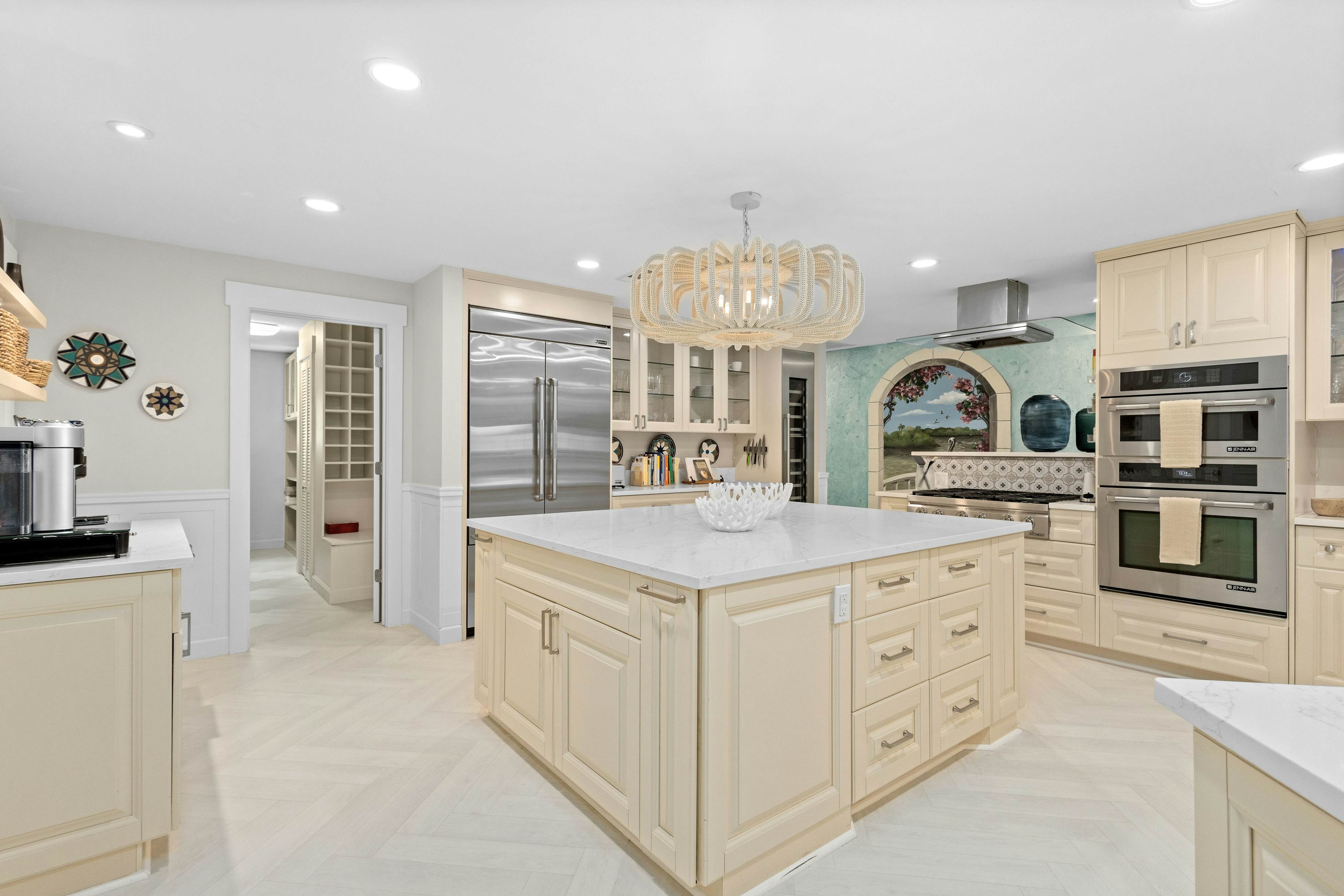 Modern indulgence with media room, expansive waterway views, AC, WD and Wifi