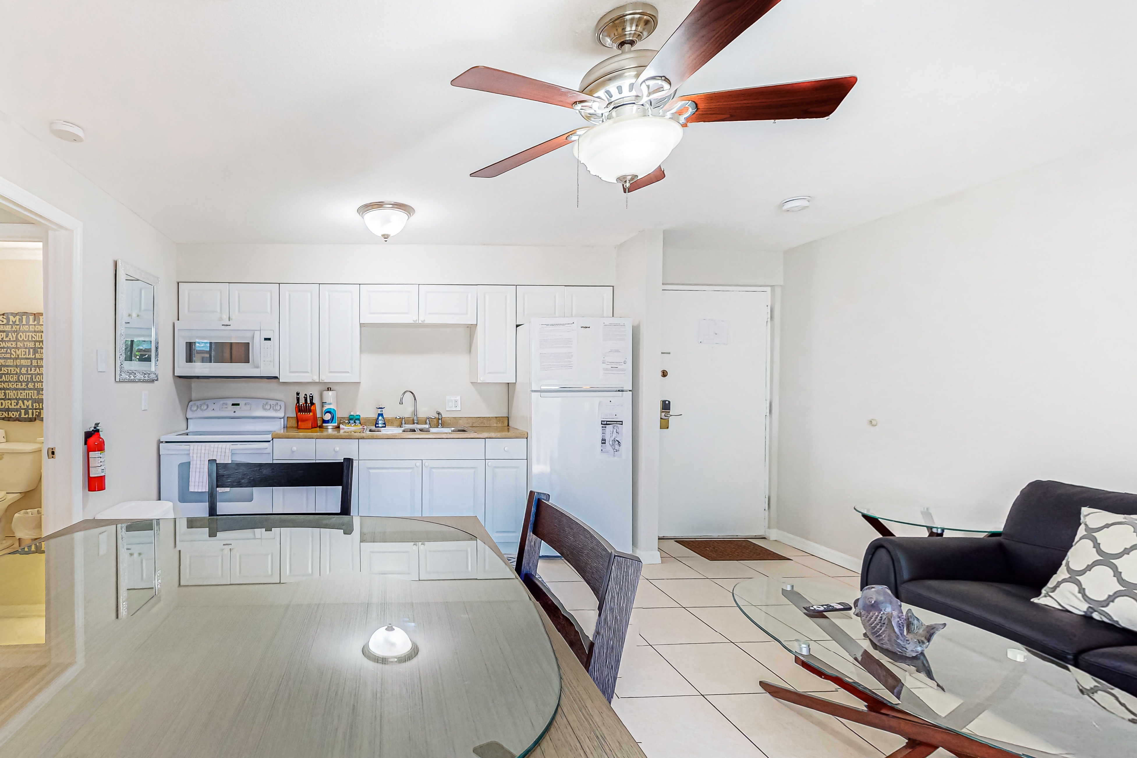 Centrally located condo with heated pool balcony washer dryer and central AC