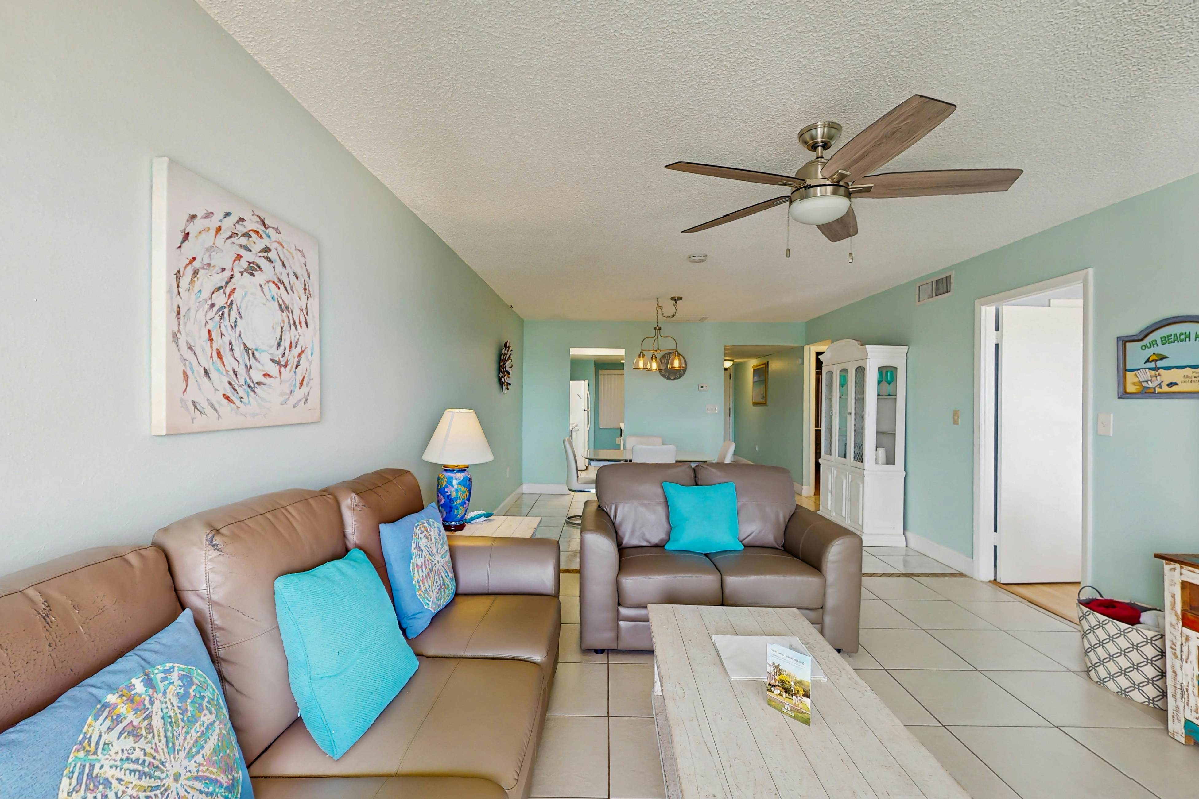 Gulf-front getaway with sunset-view balcony, beachfront pool & easy beach access