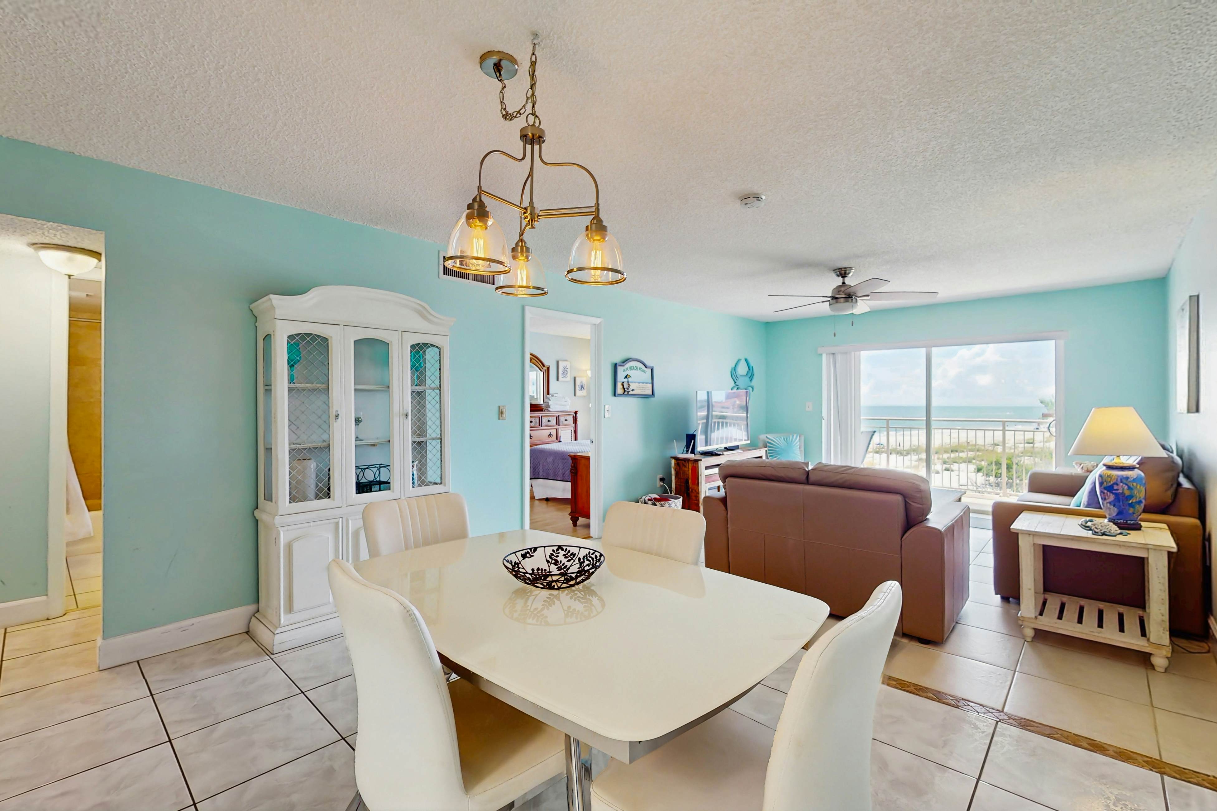 Gulf-front getaway with sunset-view balcony, beachfront pool & easy beach access