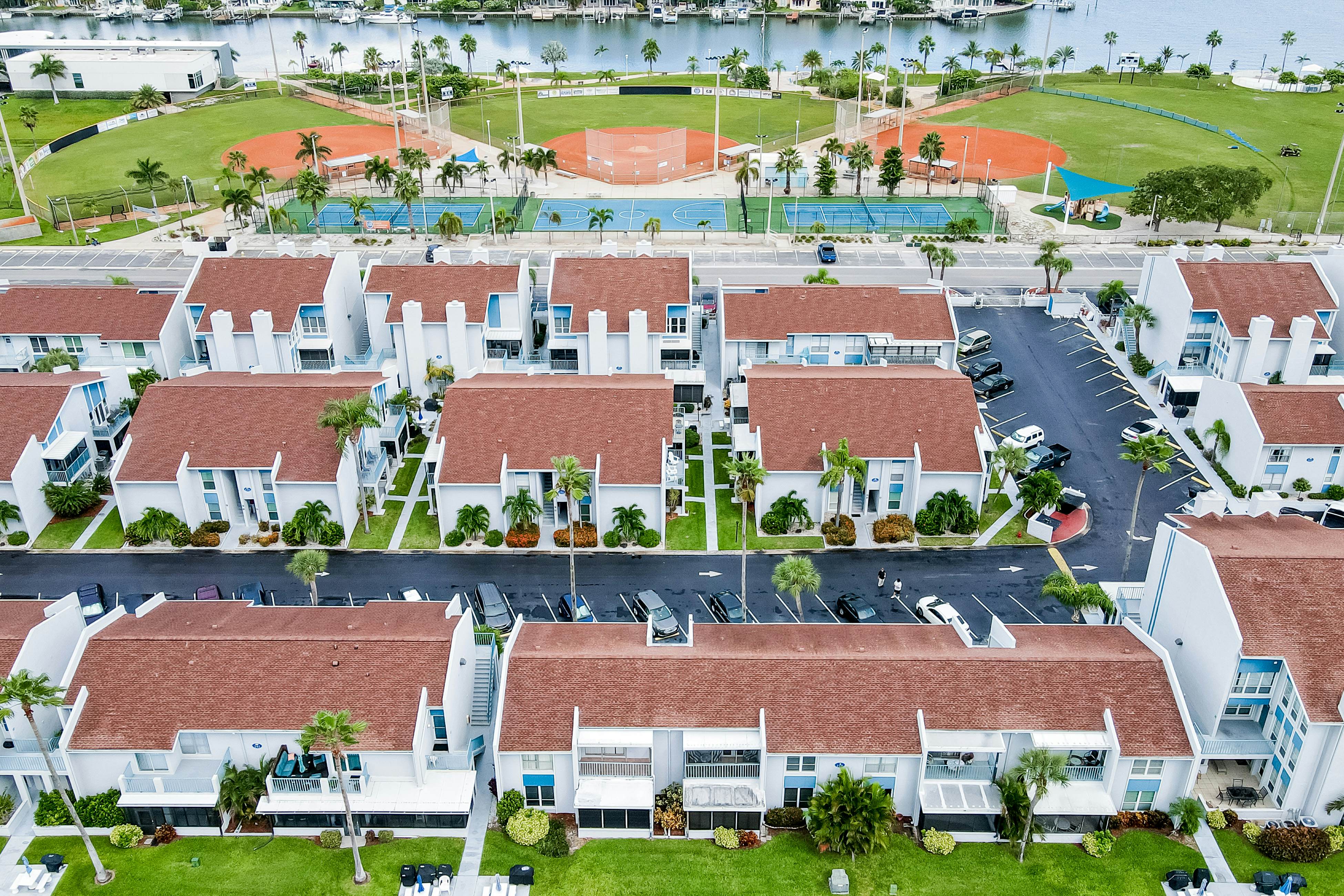 Snowbird-friendly, waterfront condo with WiFi, central AC, washer/dryer, & pool