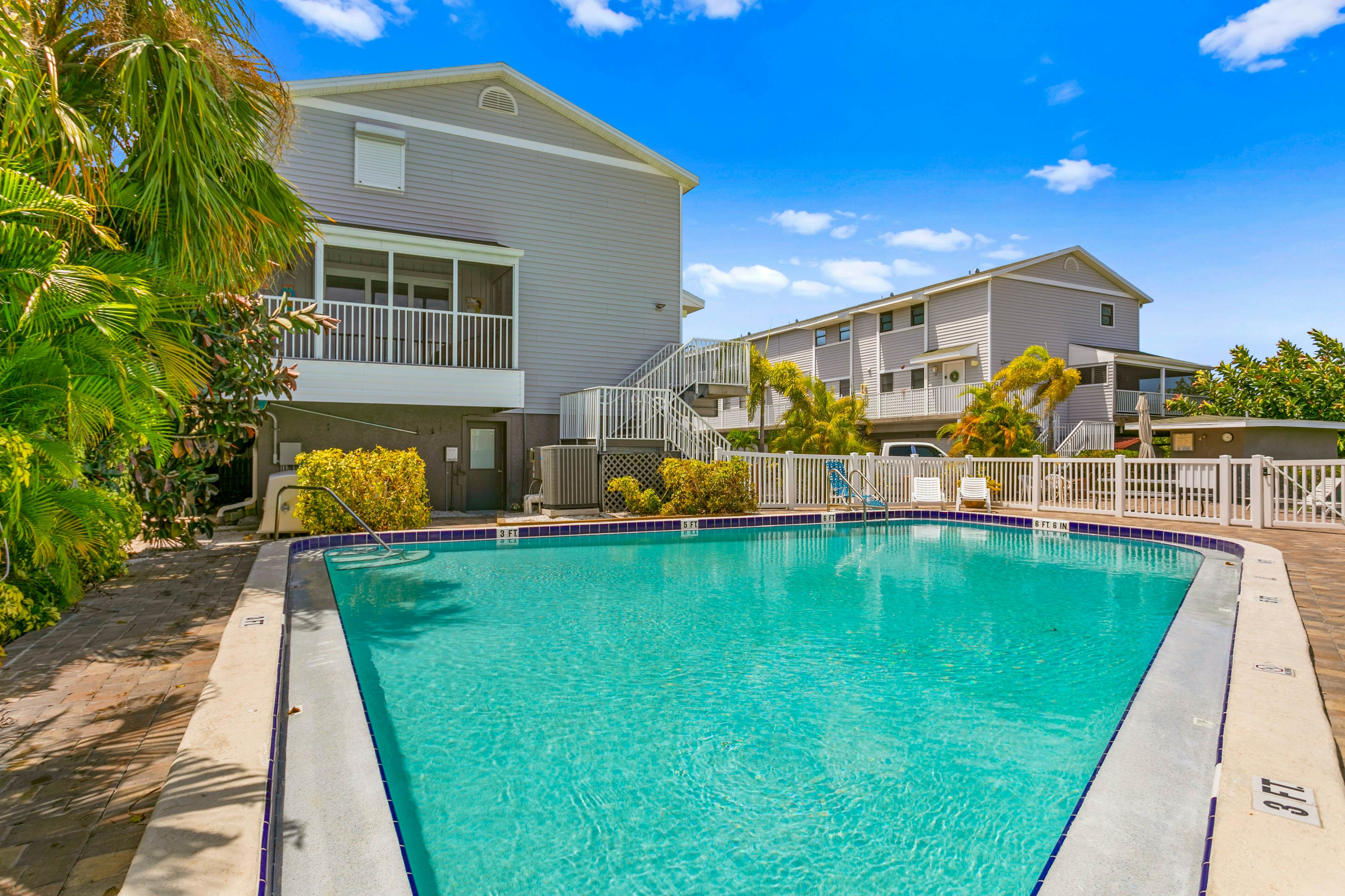 Renovated condo with on-site pool, beach access & modern charm
