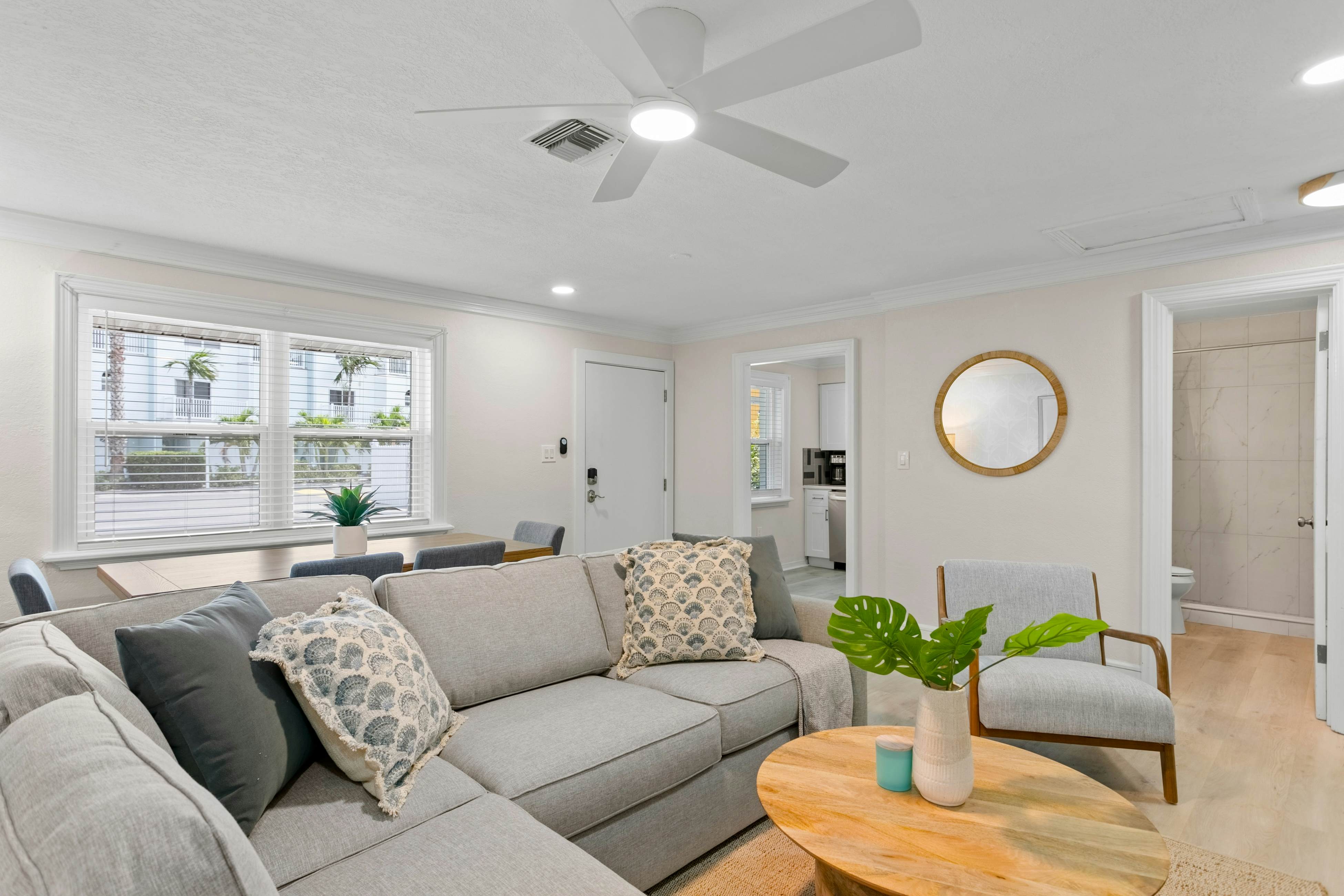 Renovated condo with on-site pool, beach access & modern charm