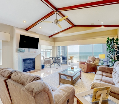 Grand Gulf front sunset view townhome with elevator direct beach access pool