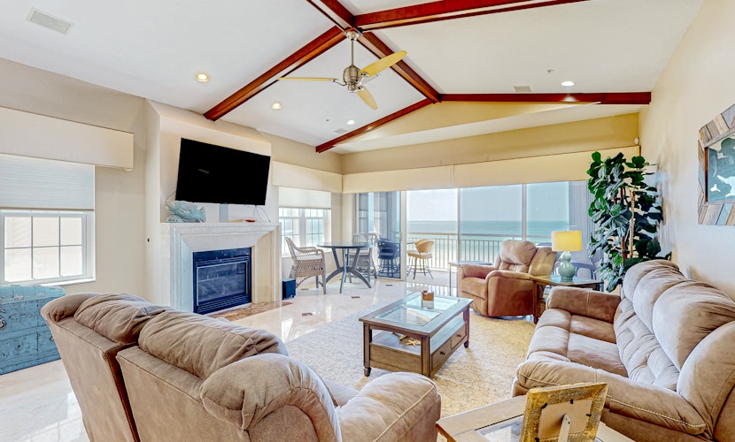 Grand Gulf front sunset view townhome with elevator direct beach access pool