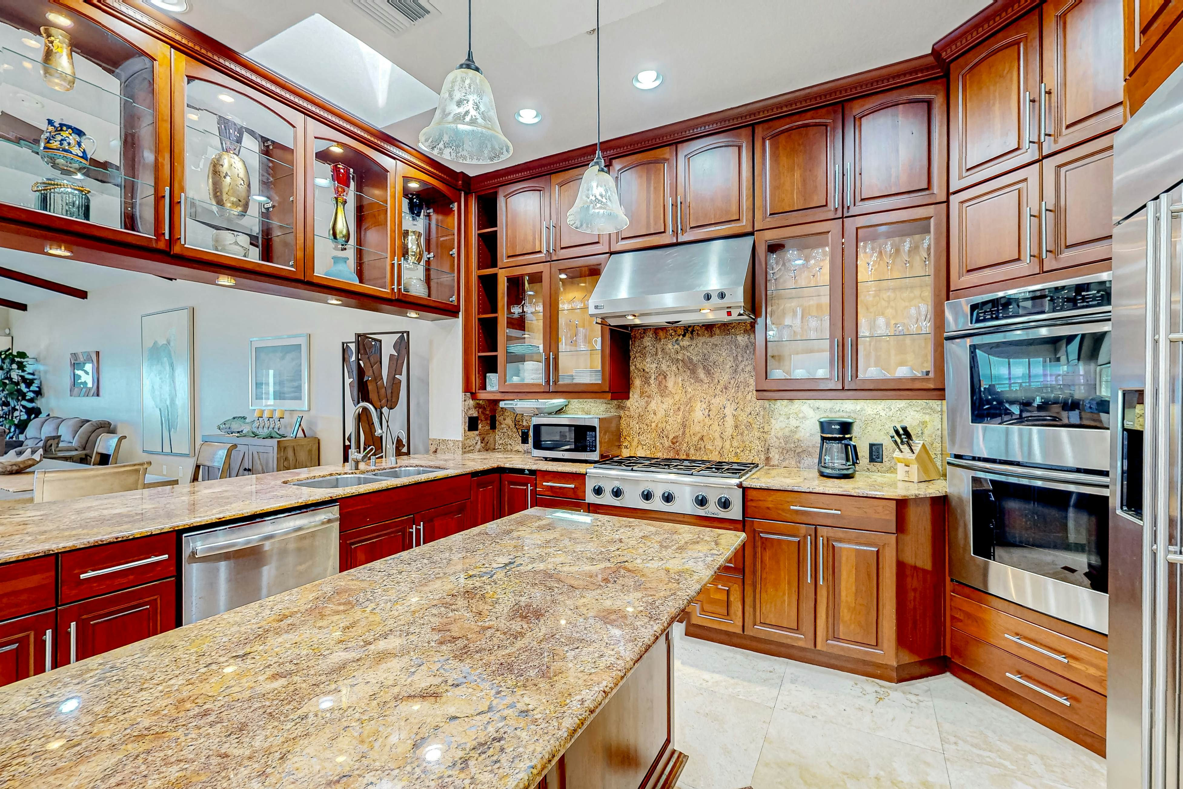 Grand Gulf-front sunset-view townhome with elevator, direct beach access, pool