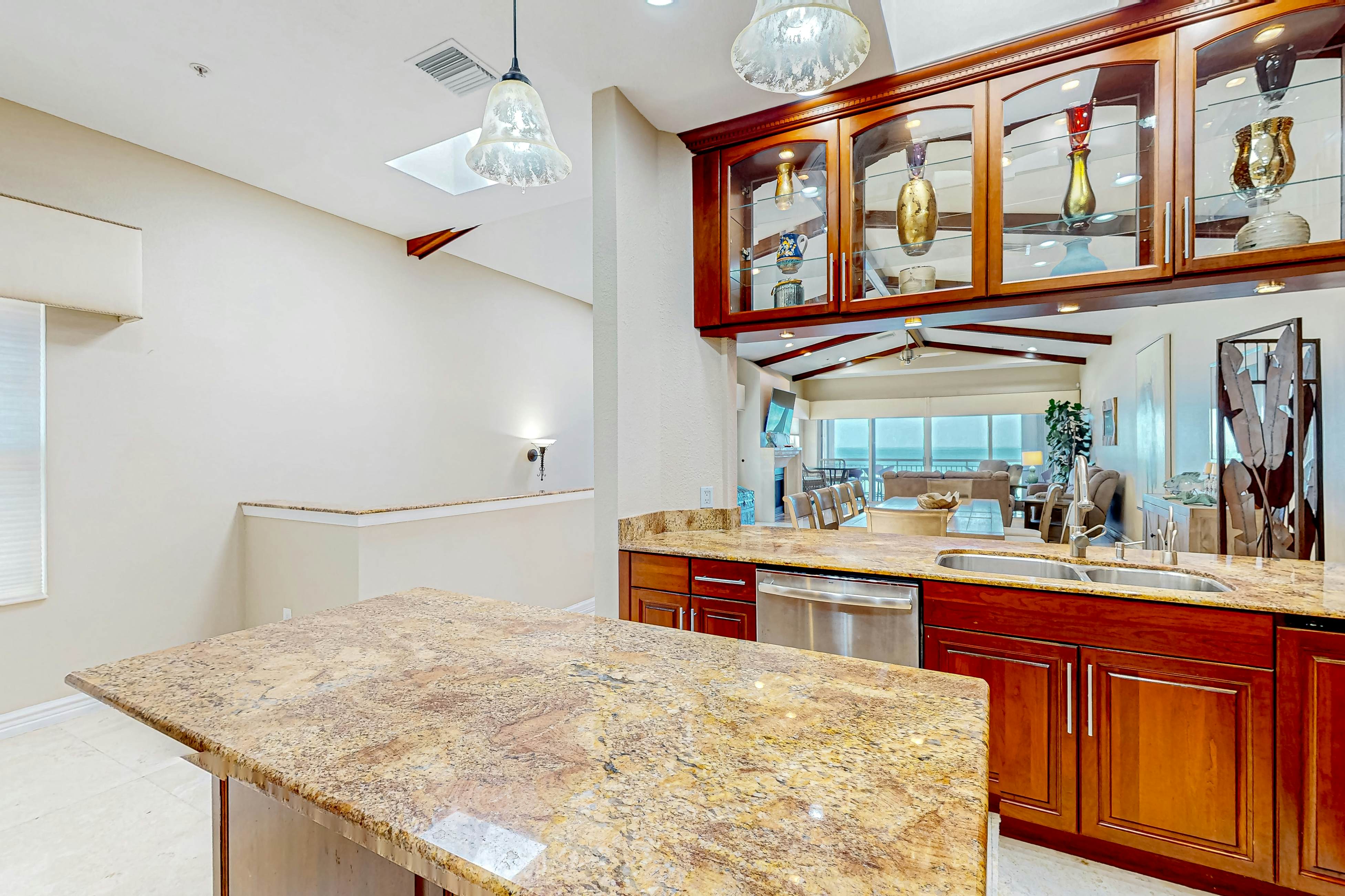 Grand Gulf-front sunset-view townhome with elevator, direct beach access, pool