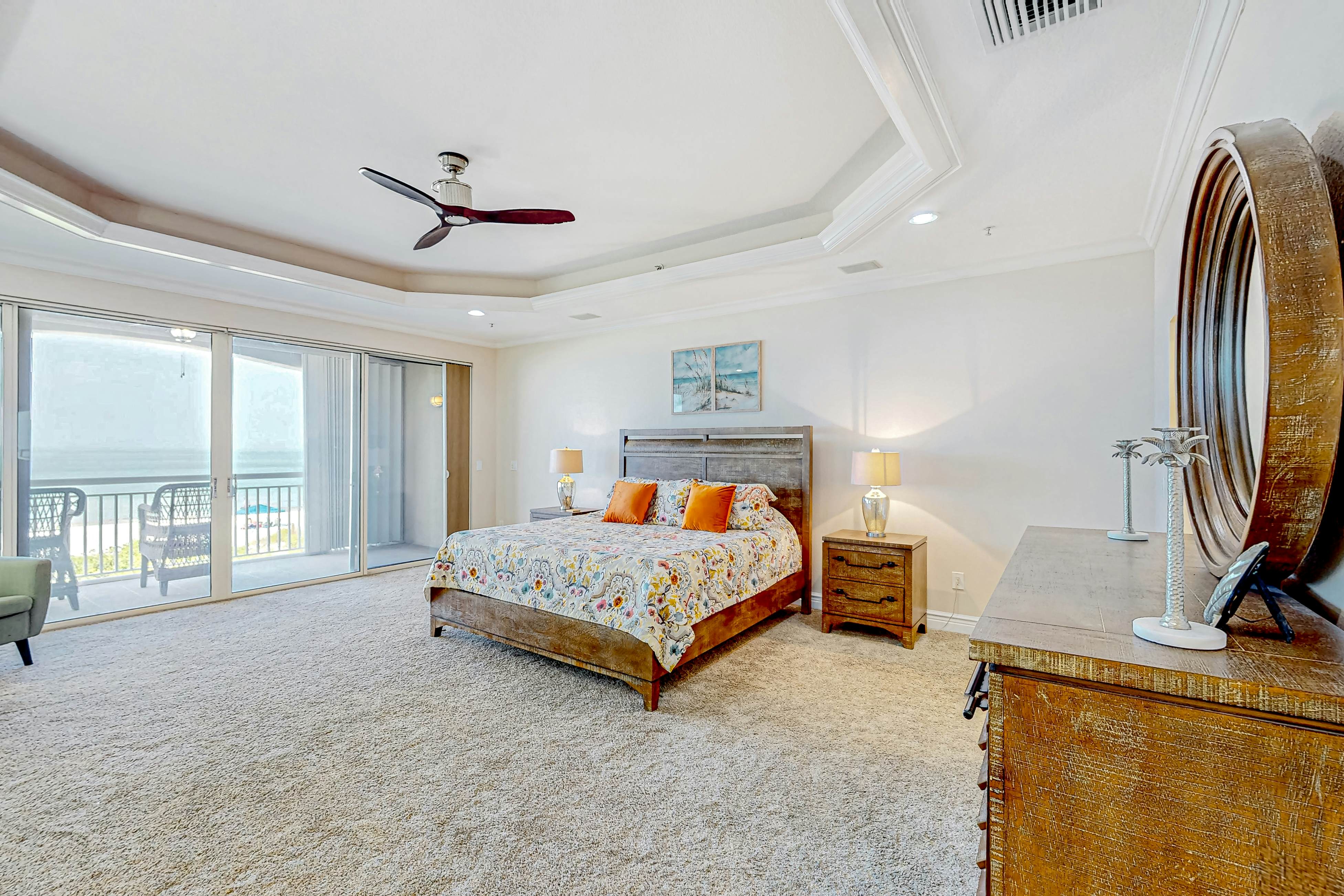 Grand Gulf-front sunset-view townhome with elevator, direct beach access, pool