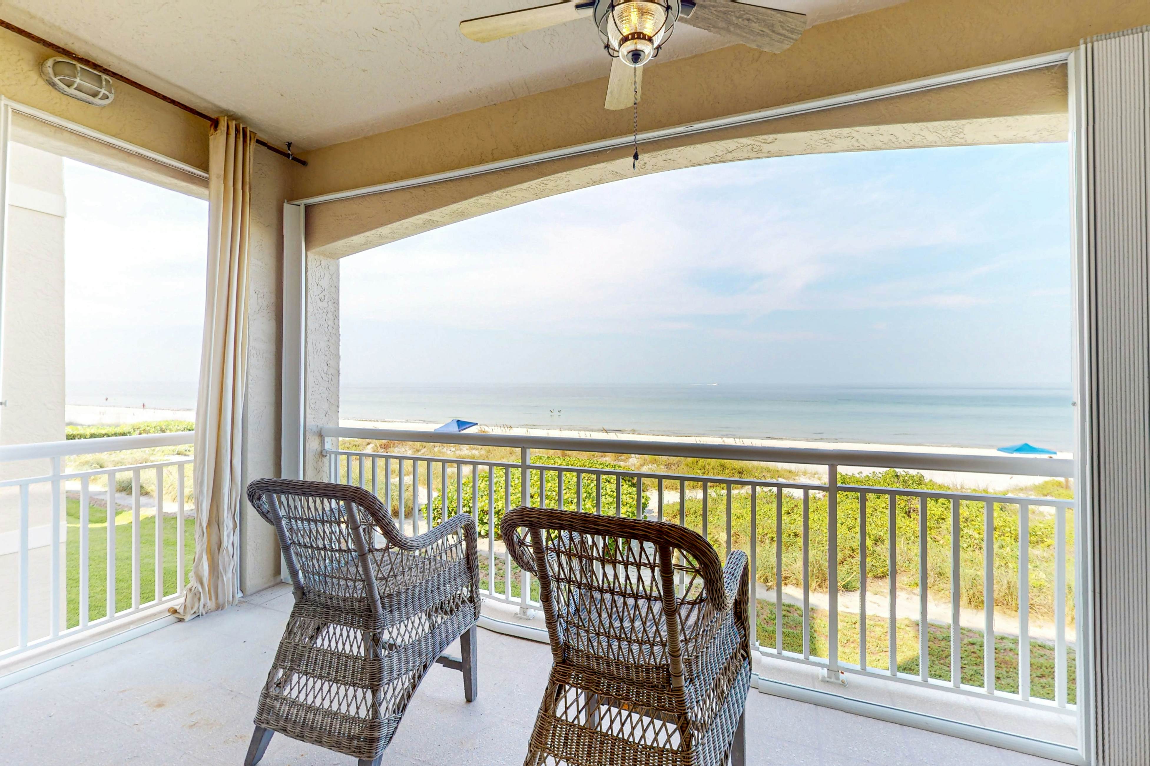 Grand Gulf-front sunset-view townhome with elevator, direct beach access, pool