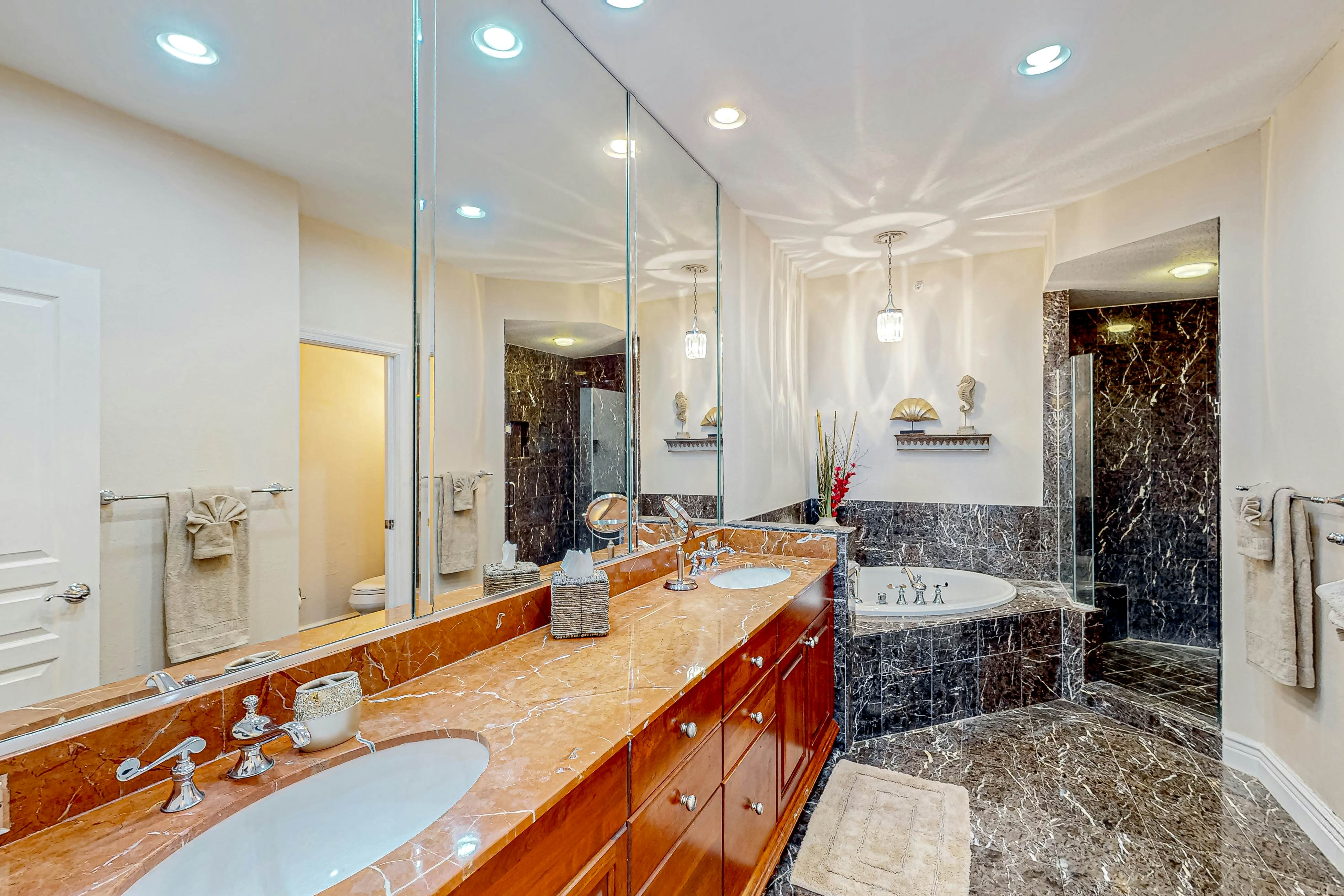 Grand Gulf-front sunset-view townhome with elevator, direct beach access, pool