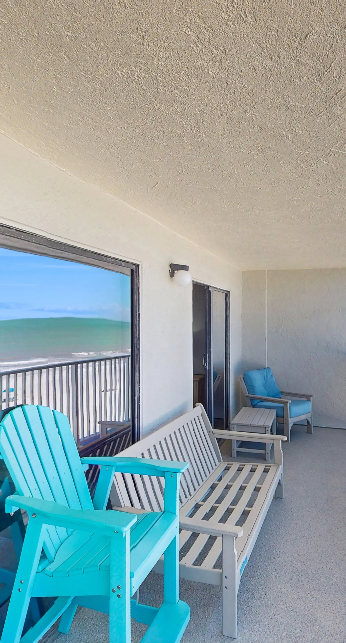 Spacious beachfront condo with lovely Gulf views balcony heated pool and AC