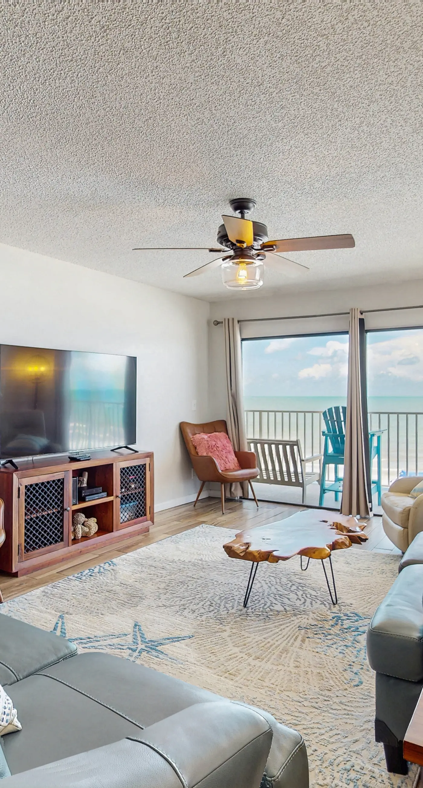 Spacious beachfront condo with lovely Gulf views balcony heated pool and AC