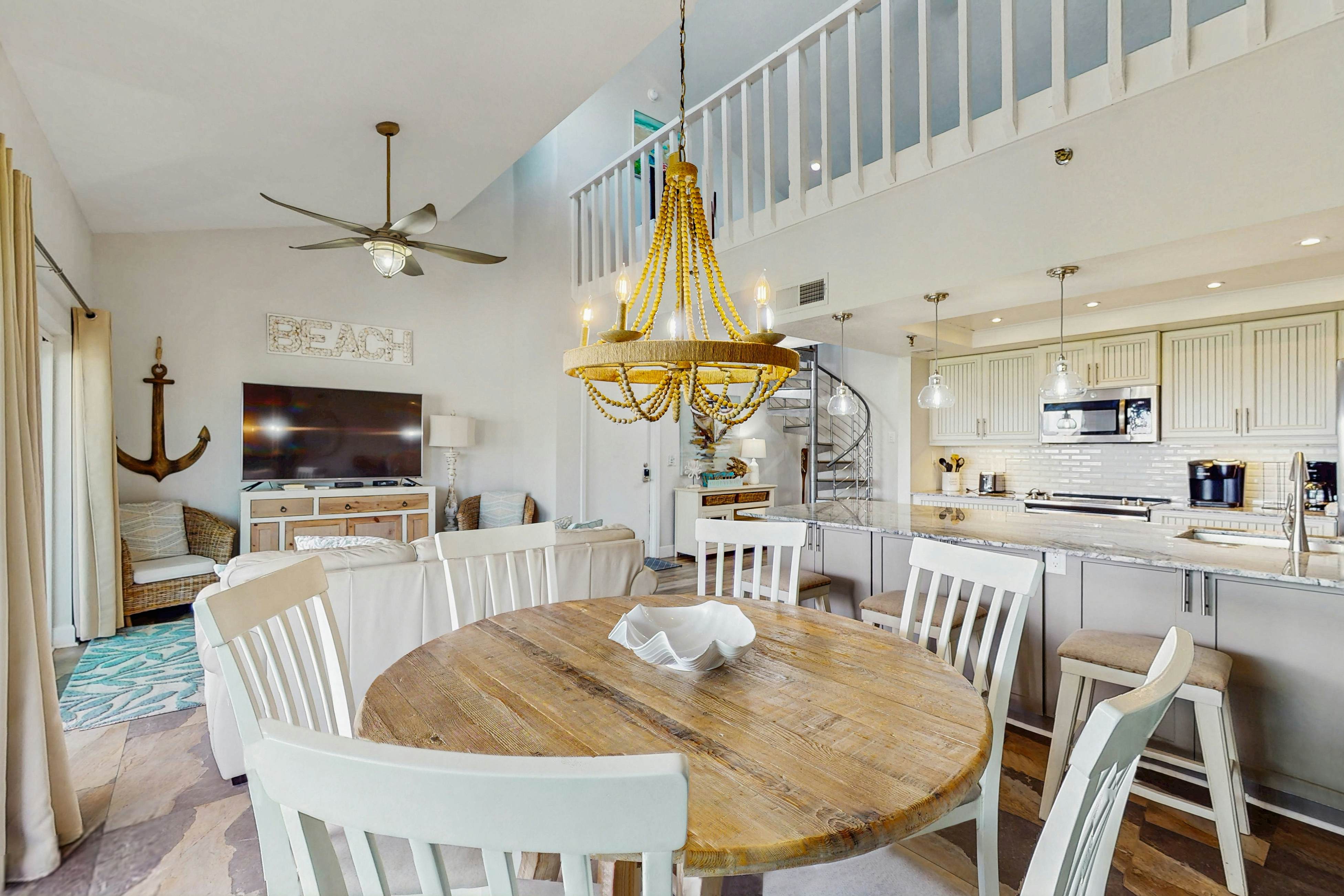 Tropical gem with pool - steps to beach - water-view balcony, private W/D & AC