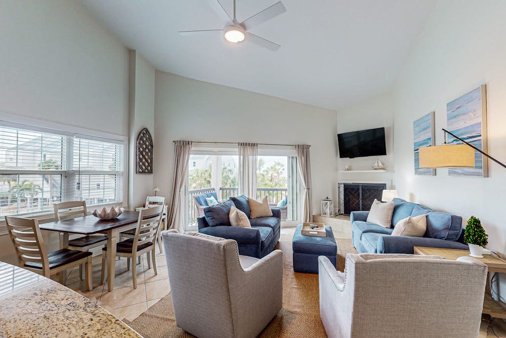 Spacious and family friendly with pool dock and just steps to the beaches