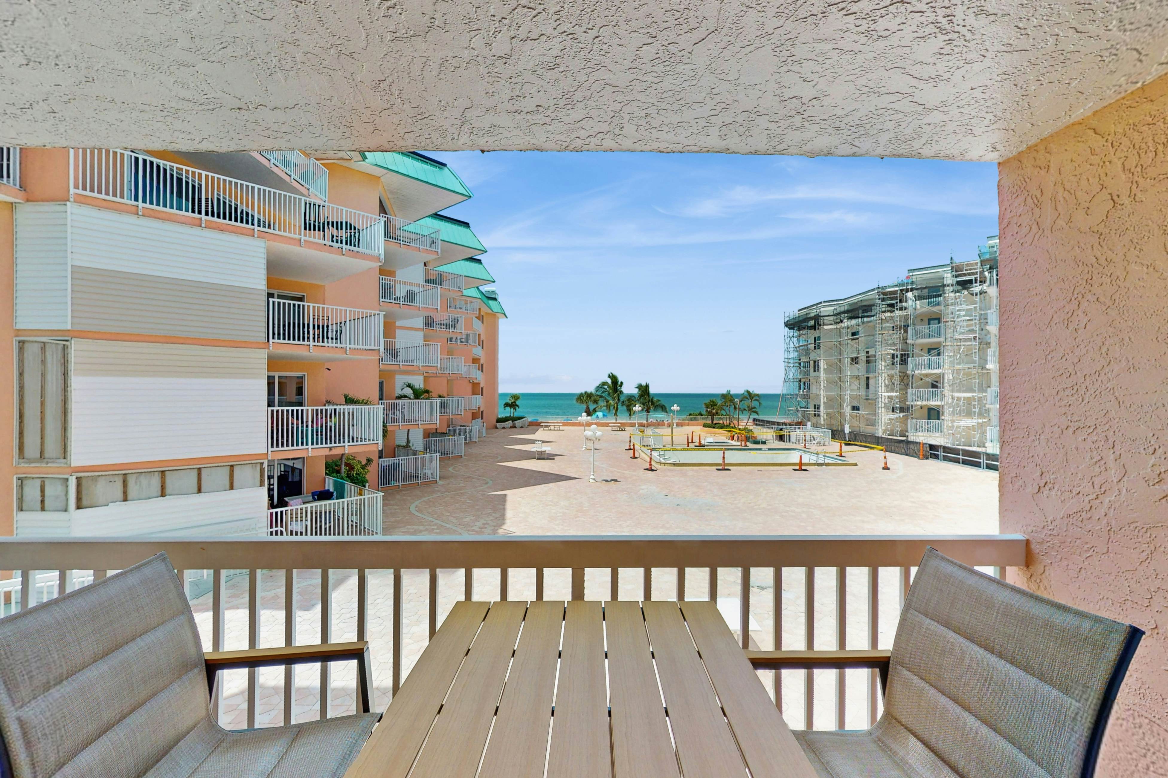 Seaside bliss with scenic Gulf-view balcony & beachfront heated pool & spa