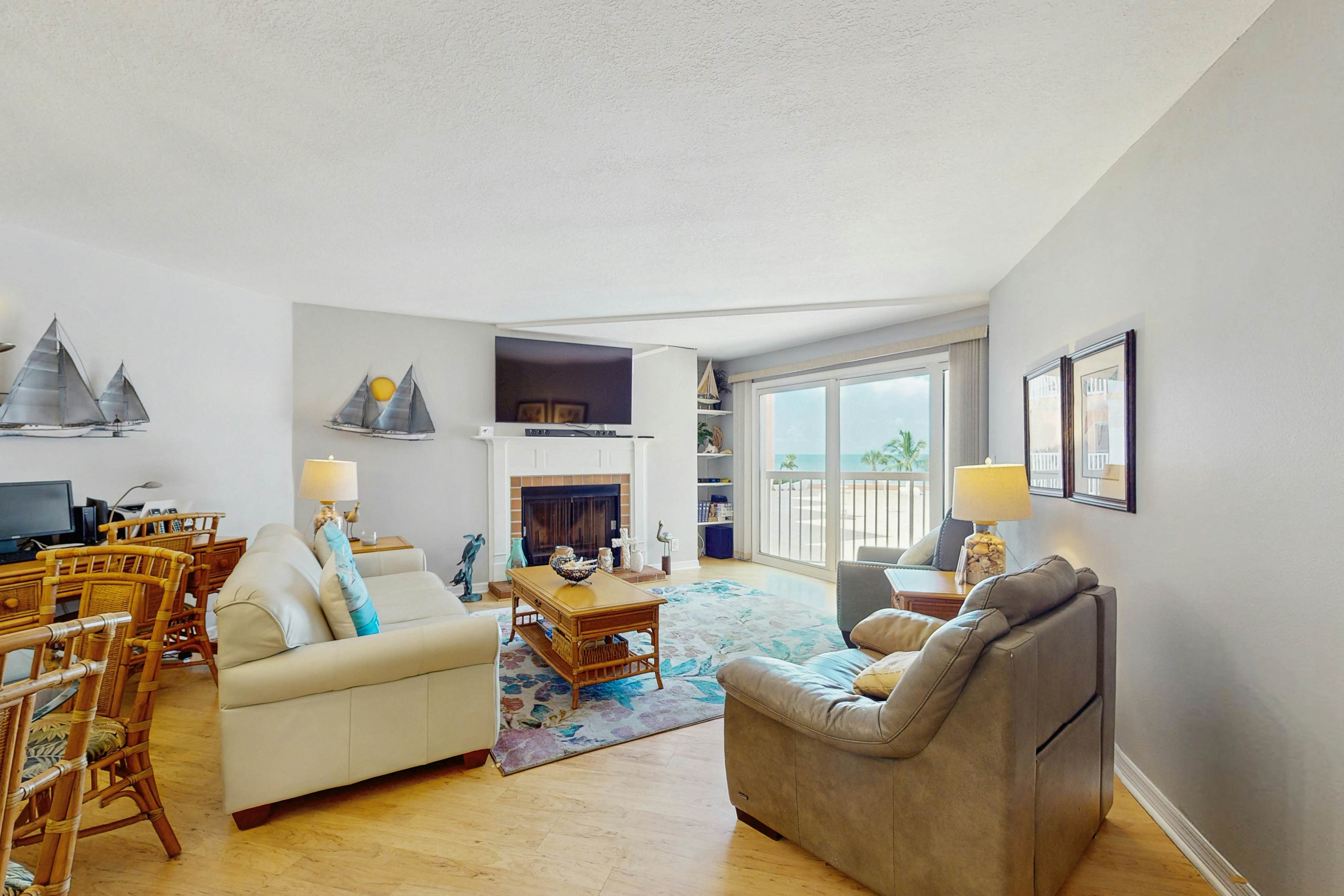 Seaside bliss with scenic Gulf-view balcony & beachfront heated pool & spa