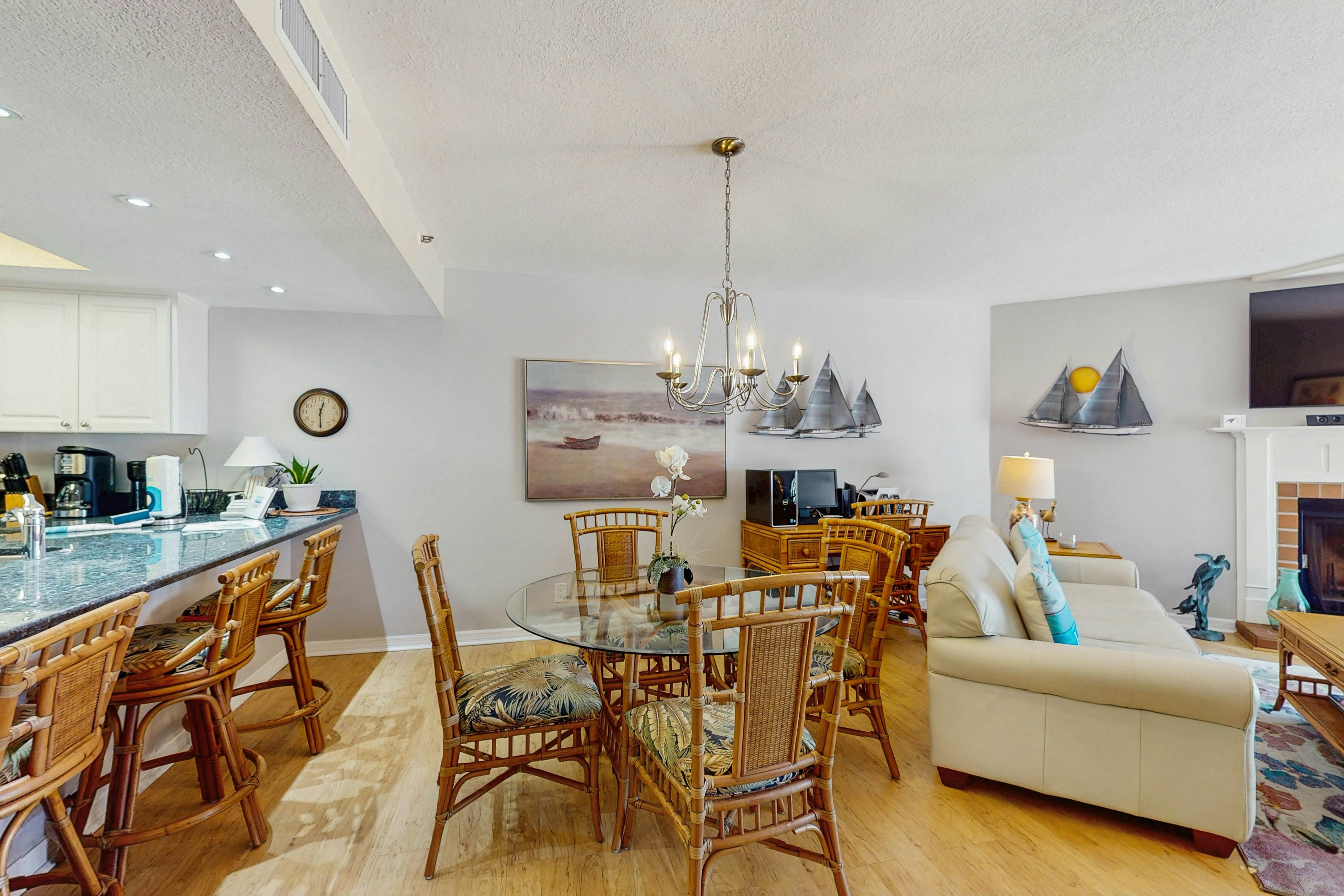 Seaside bliss with scenic Gulf-view balcony & beachfront heated pool & spa