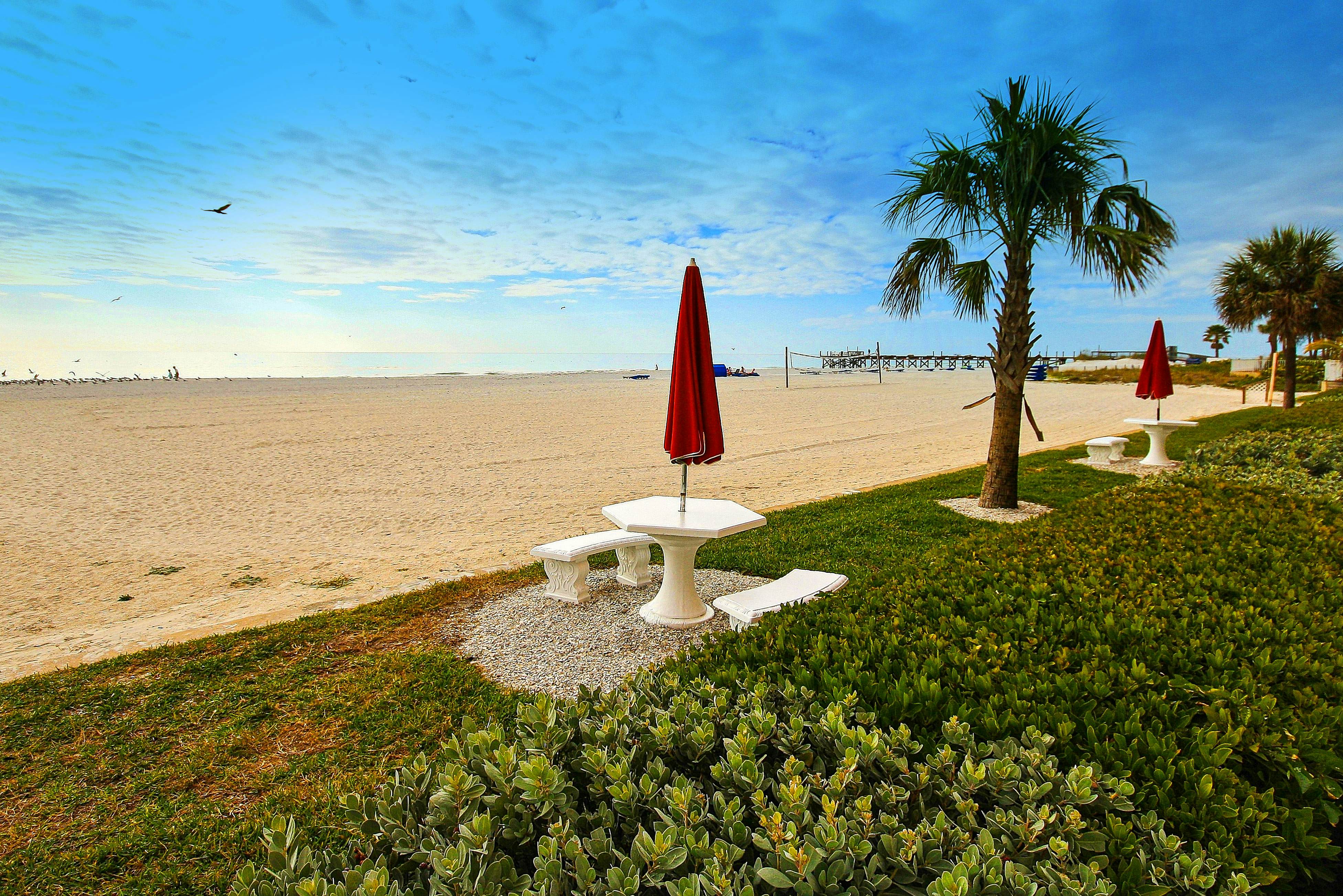 Seaside bliss with scenic Gulf-view balcony & beachfront heated pool & spa