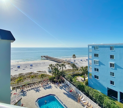 5th floor condo with pool and Gulf views private balcony heated outdoor pool
