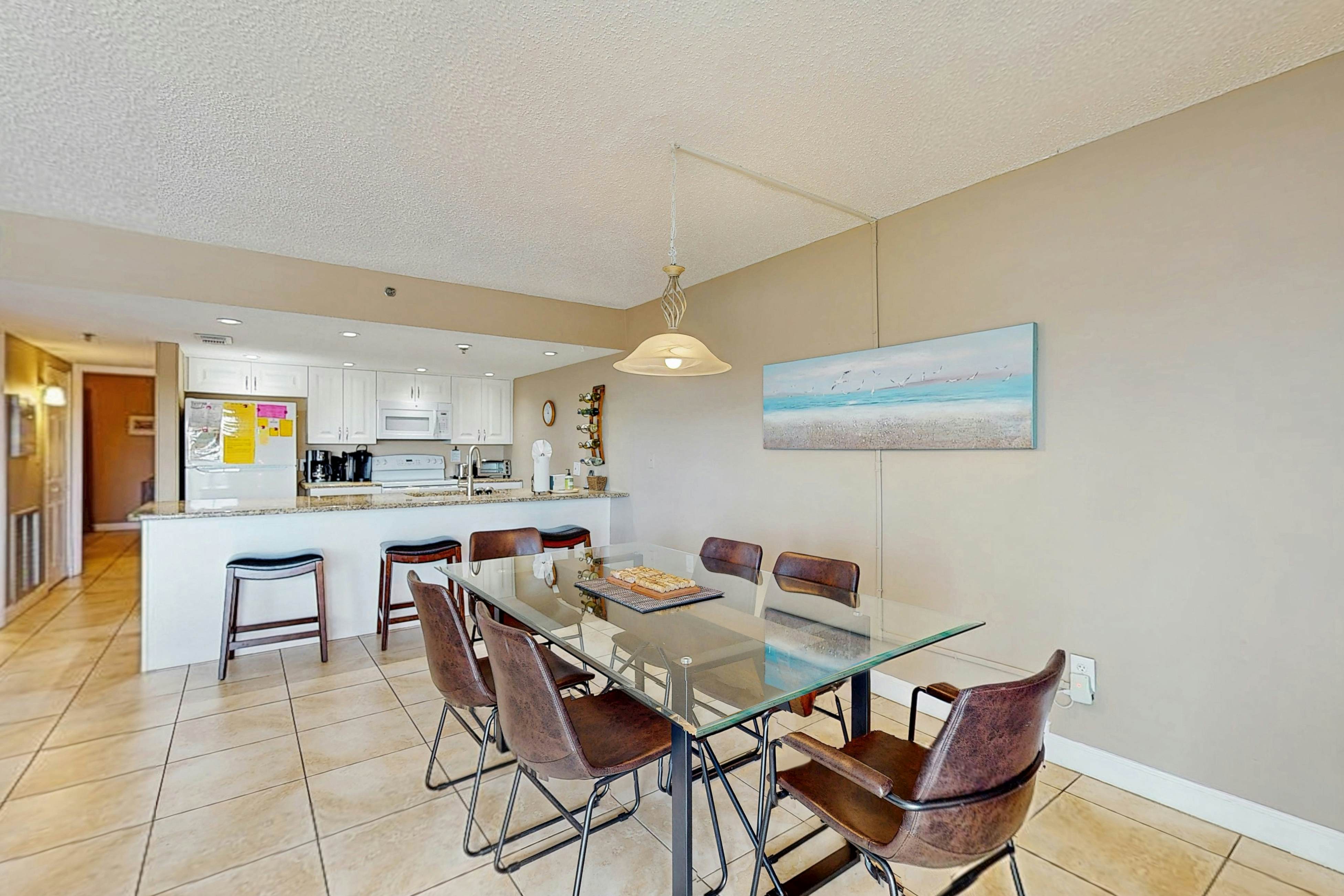 Water-view condo with heated Gulf-front- private balcony & central AC