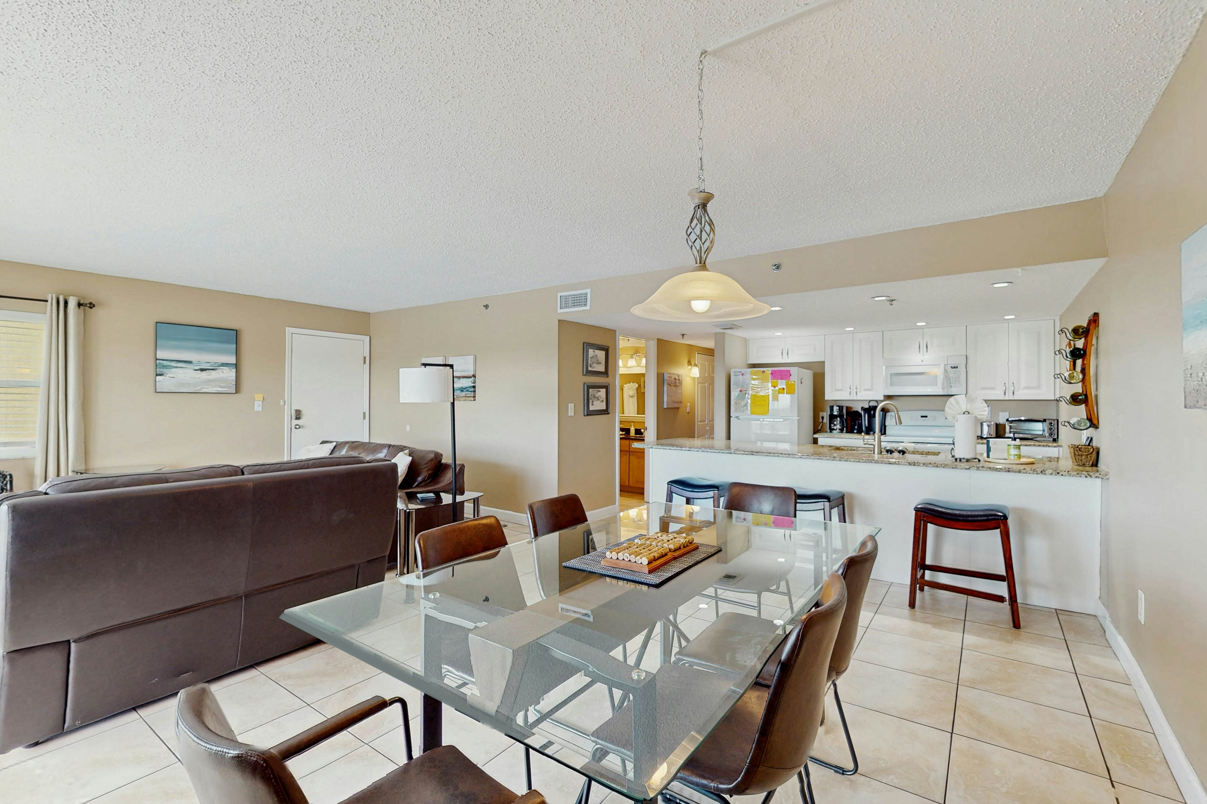 Water-view condo with heated Gulf-front- private balcony & central AC