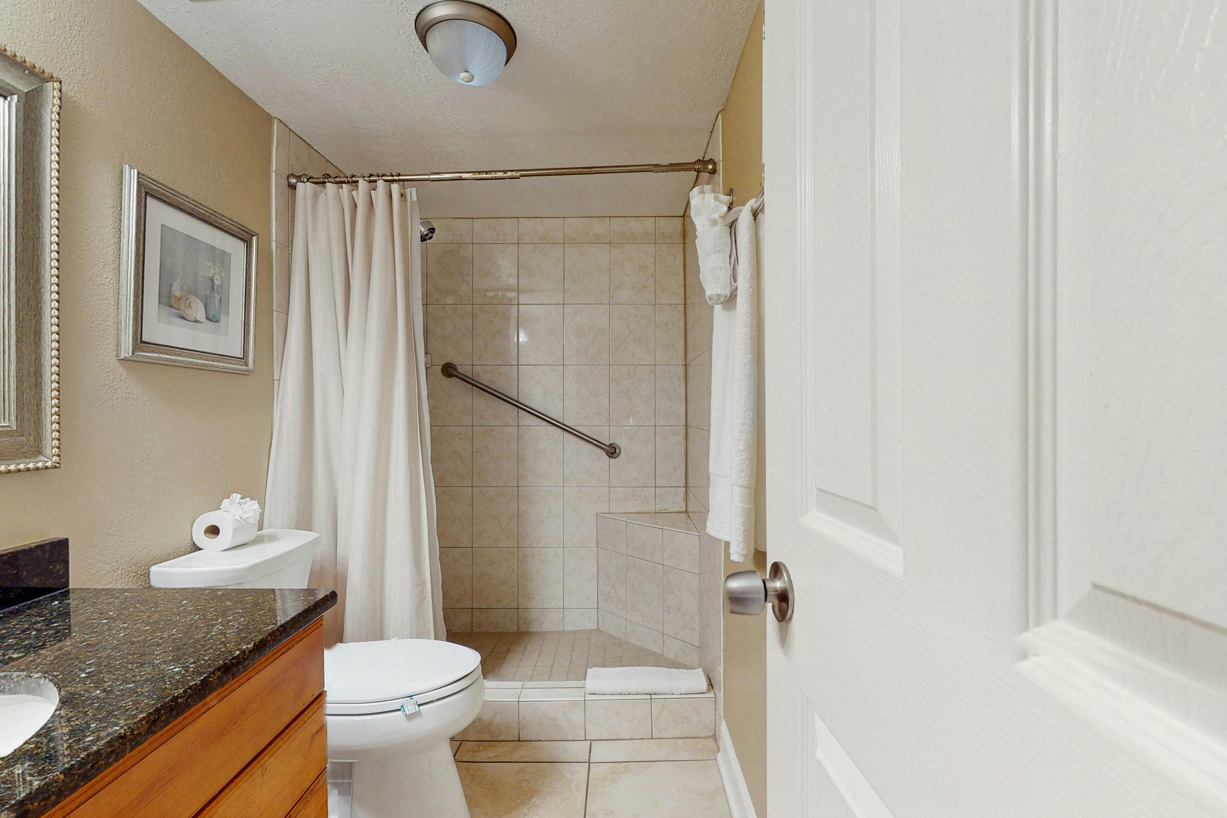 Water-view condo with heated Gulf-front- private balcony & central AC