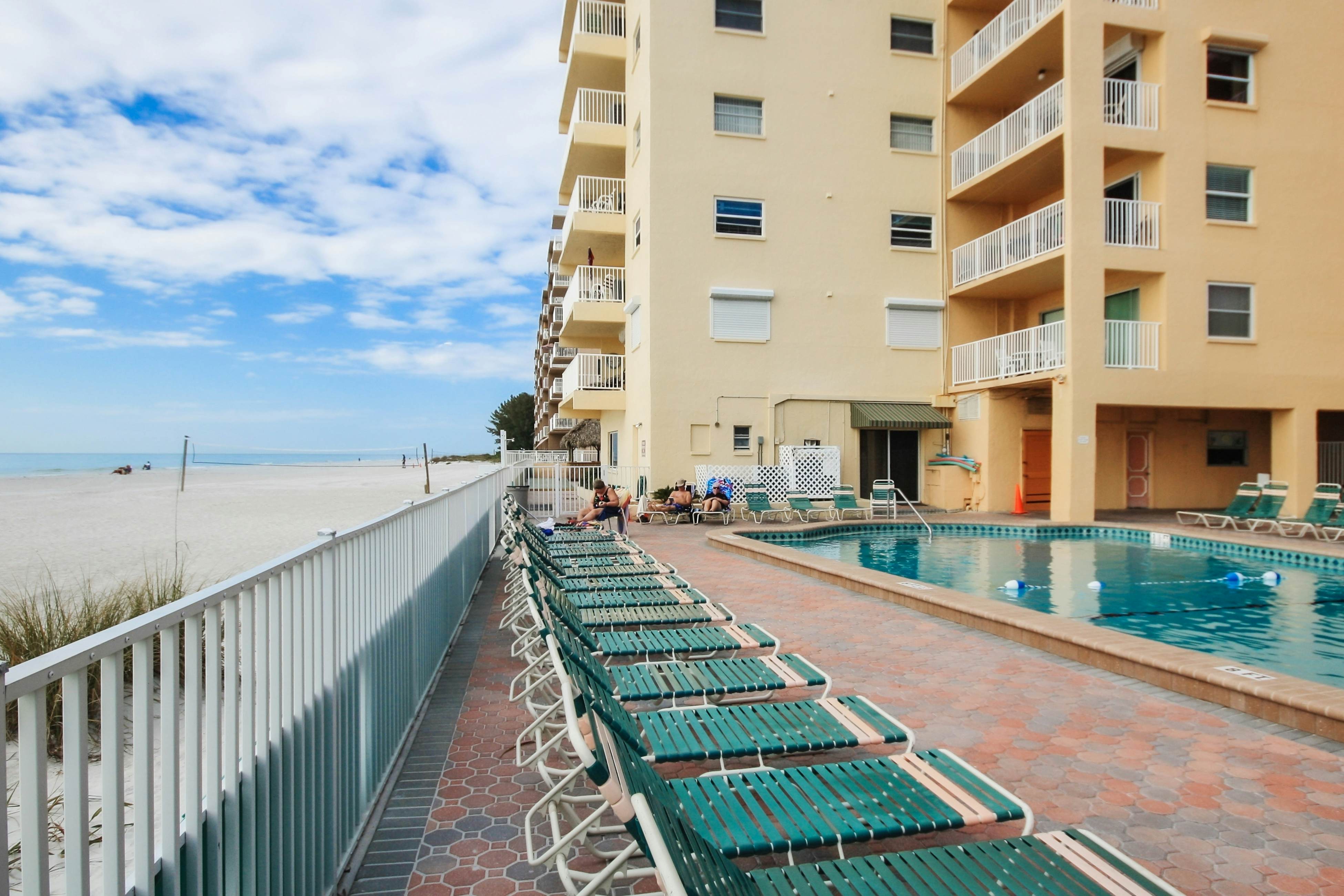 Water-view condo with heated Gulf-front- private balcony & central AC