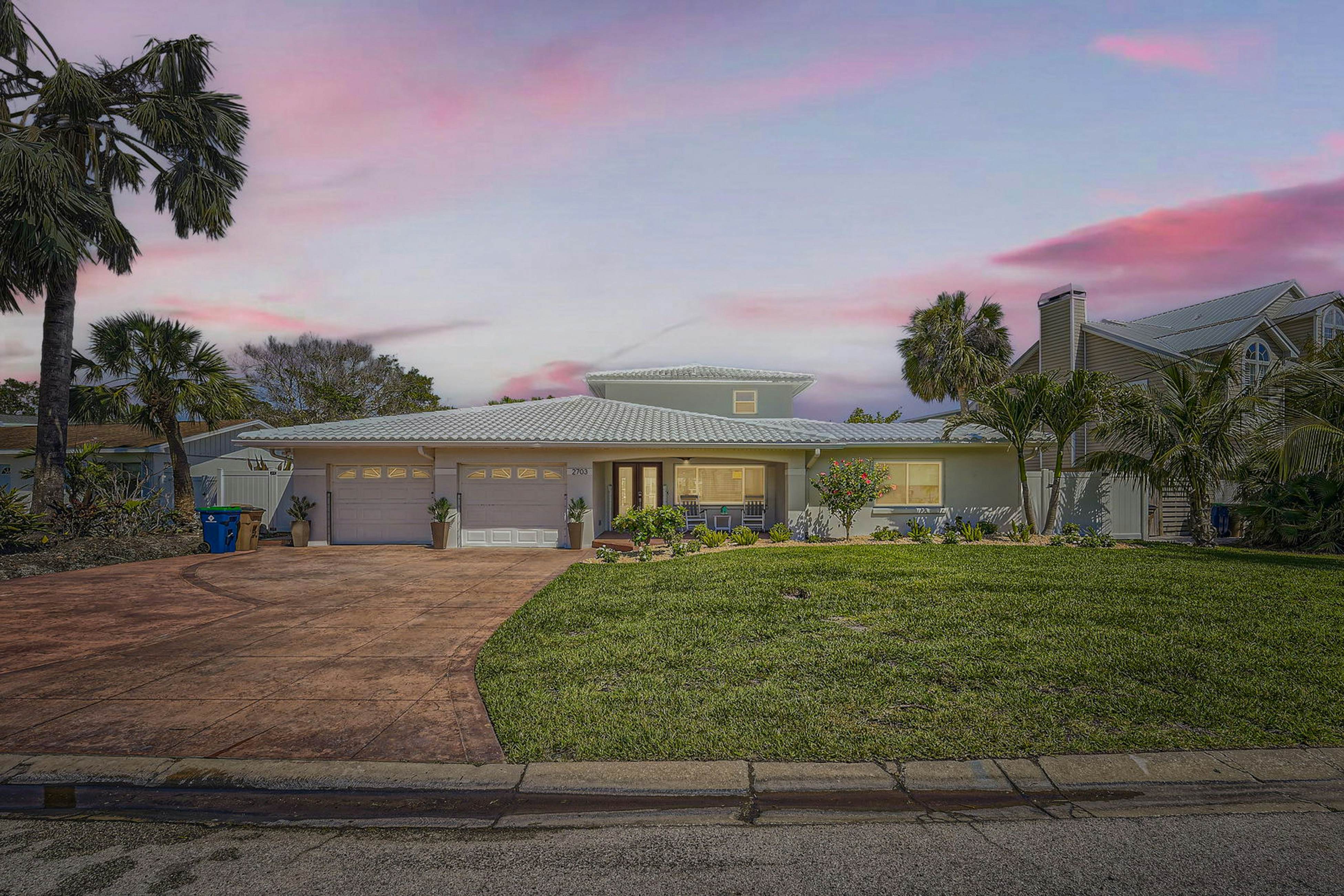 Stylish waterfront home with private pool, dock 