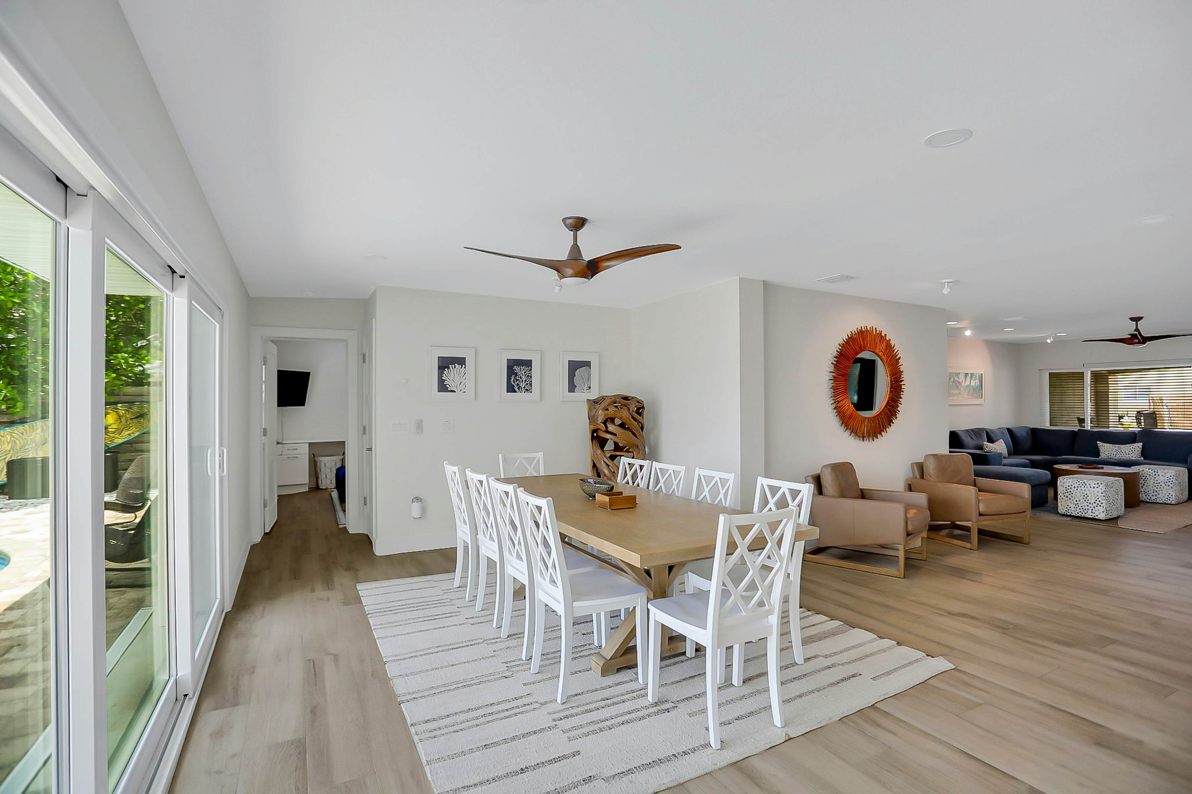 Stylish waterfront home with private pool, dock 