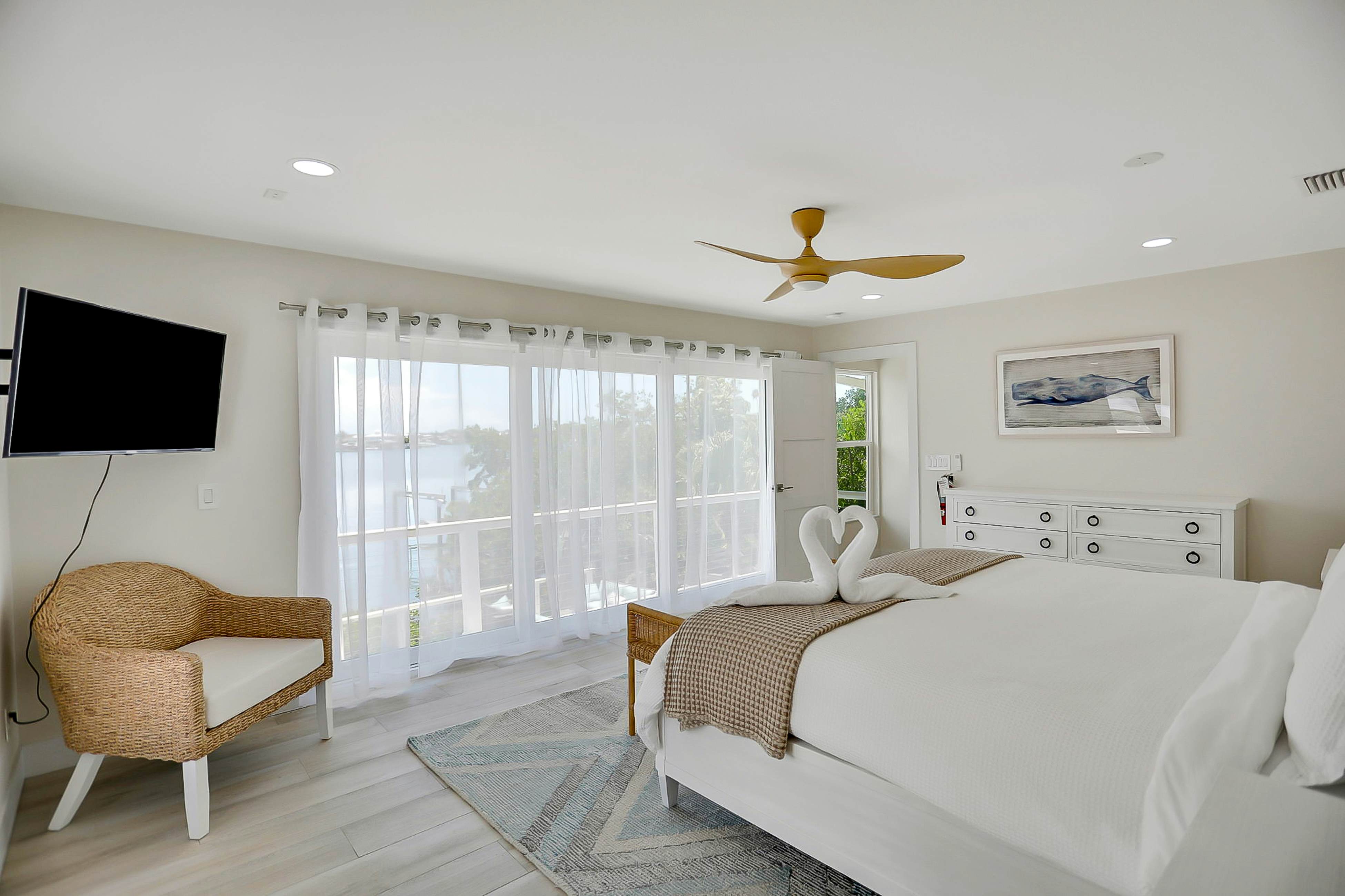 Stylish waterfront home with private pool, dock 