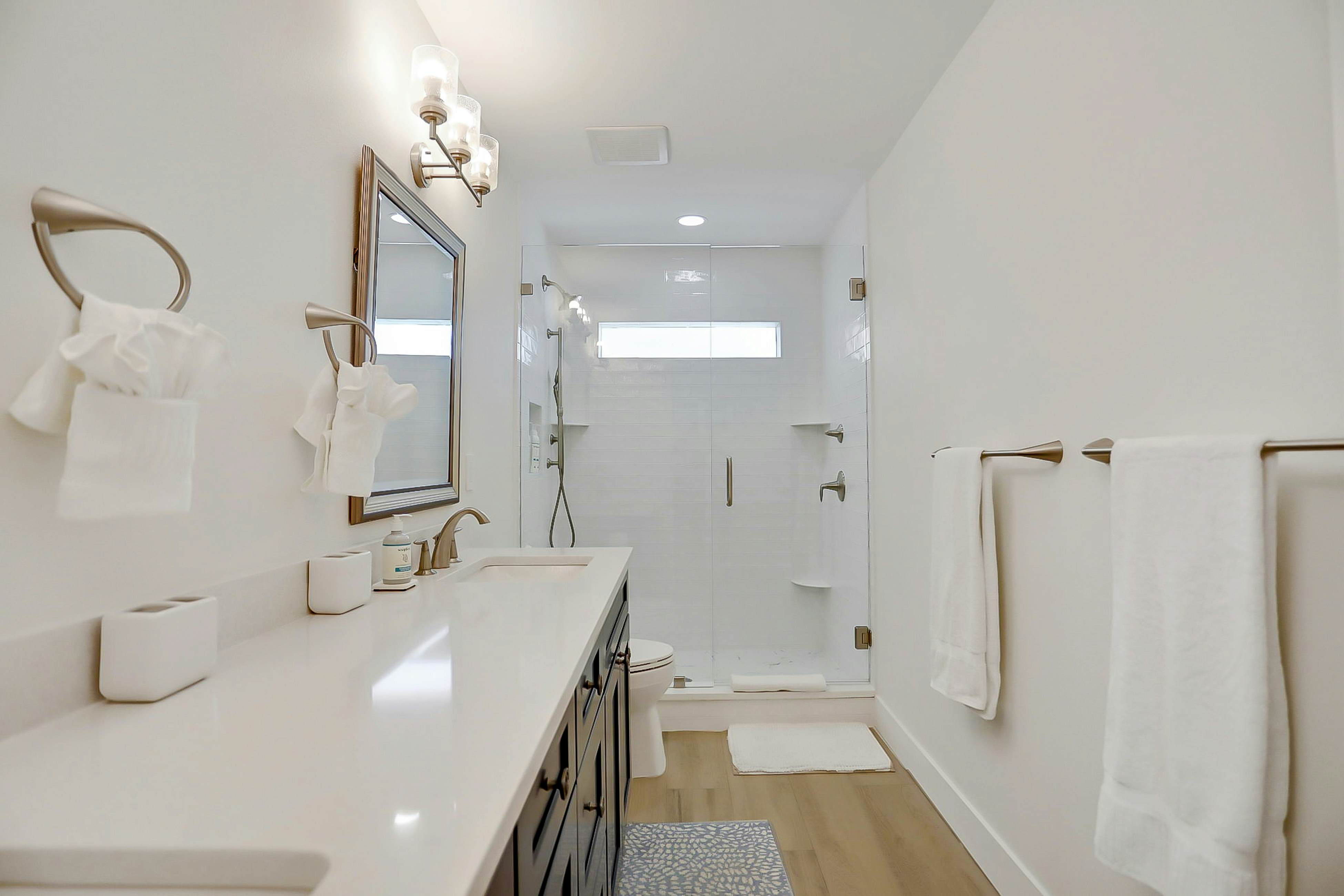 Stylish waterfront home with private pool, dock 