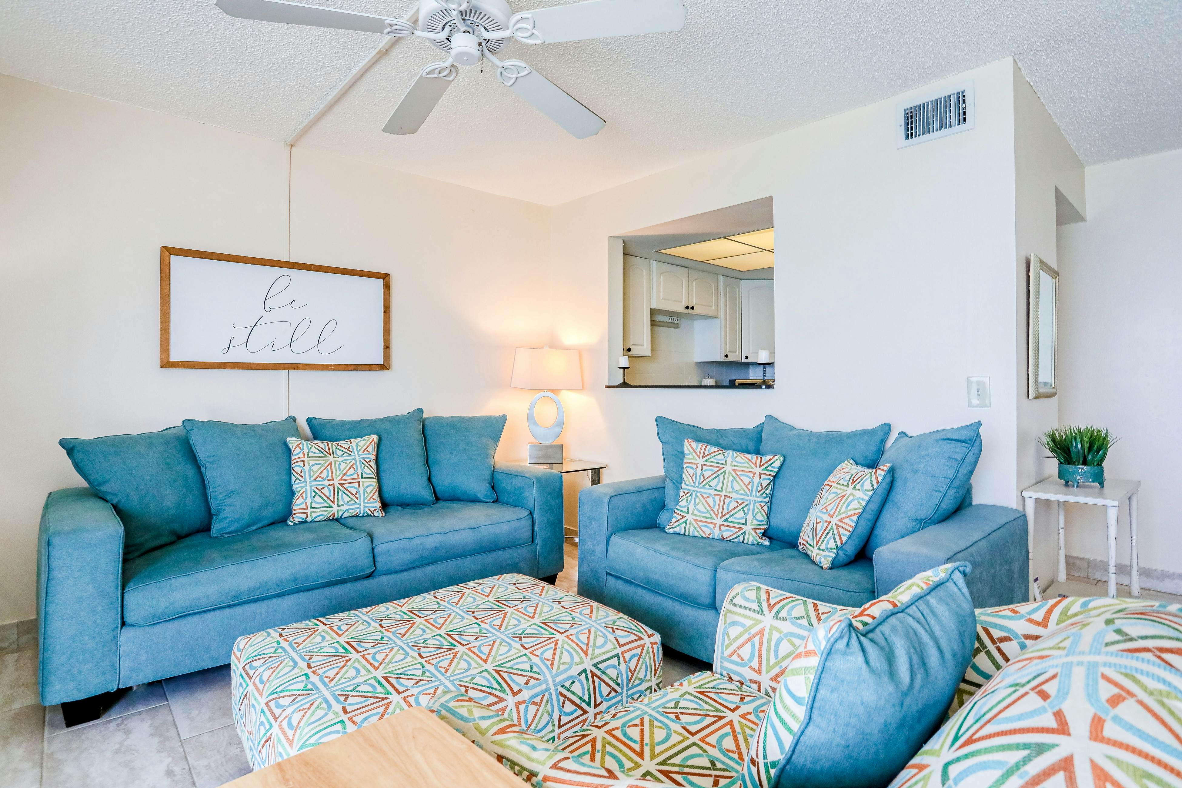 Delightful waterfront condo with sweeping views, beach access, balcony & pool